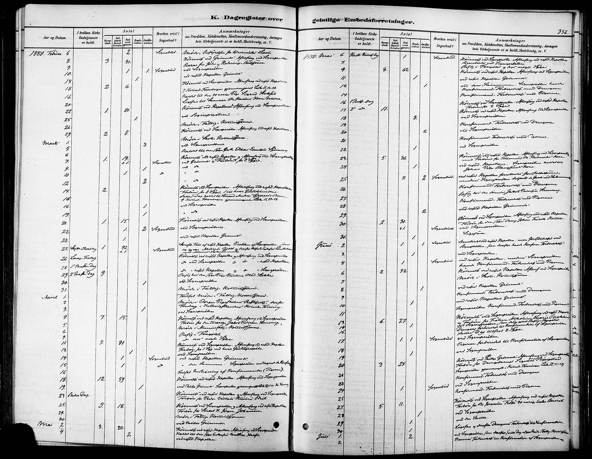 Ministerialprotokoller, klokkerbøker og fødselsregistre - Møre og Romsdal, SAT/A-1454/529/L0454: Ministerialbok nr. 529A04, 1878-1885, s. 356
