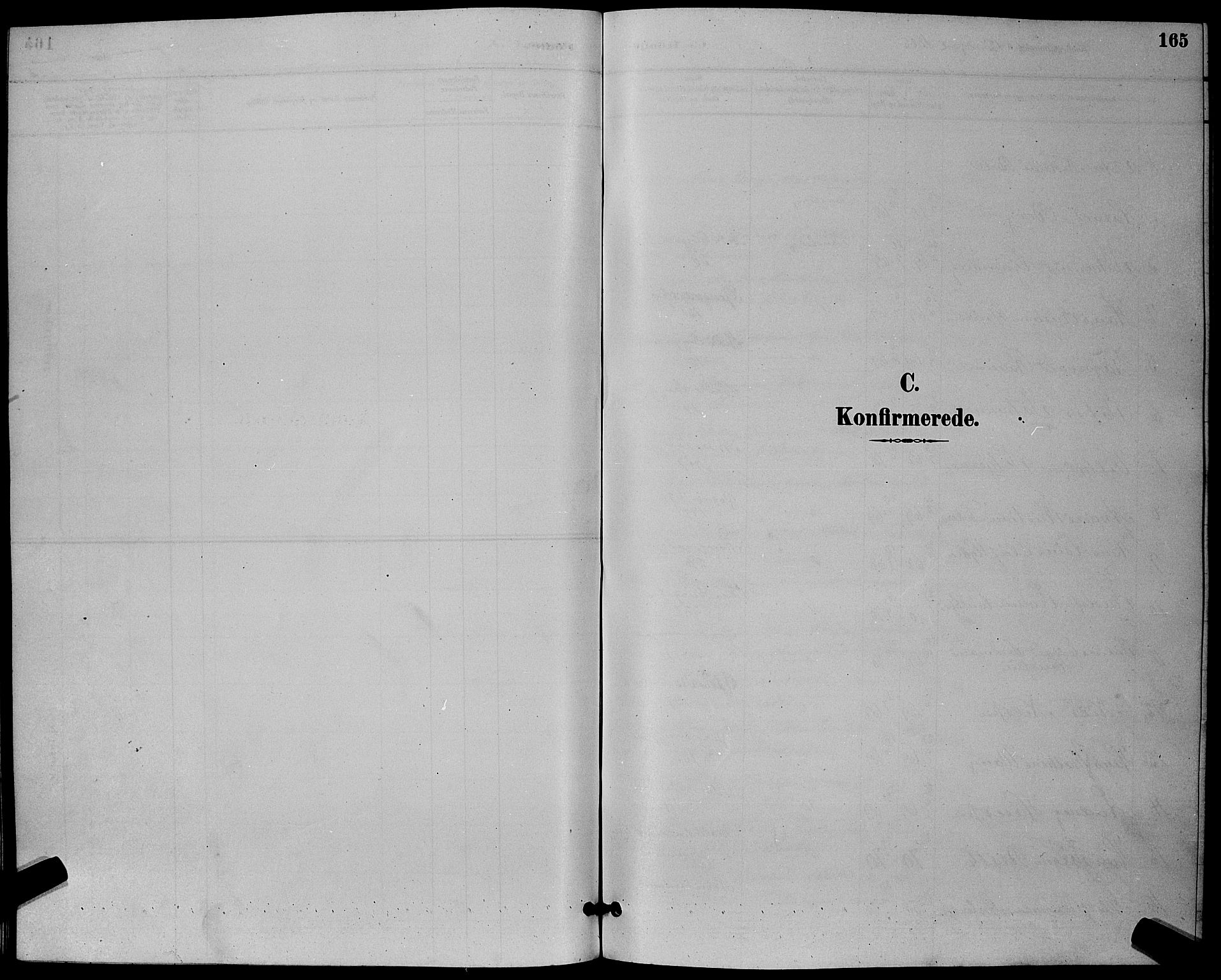 Tønsberg kirkebøker, SAKO/A-330/G/Ga/L0006: Klokkerbok nr. 6, 1885-1895, s. 165