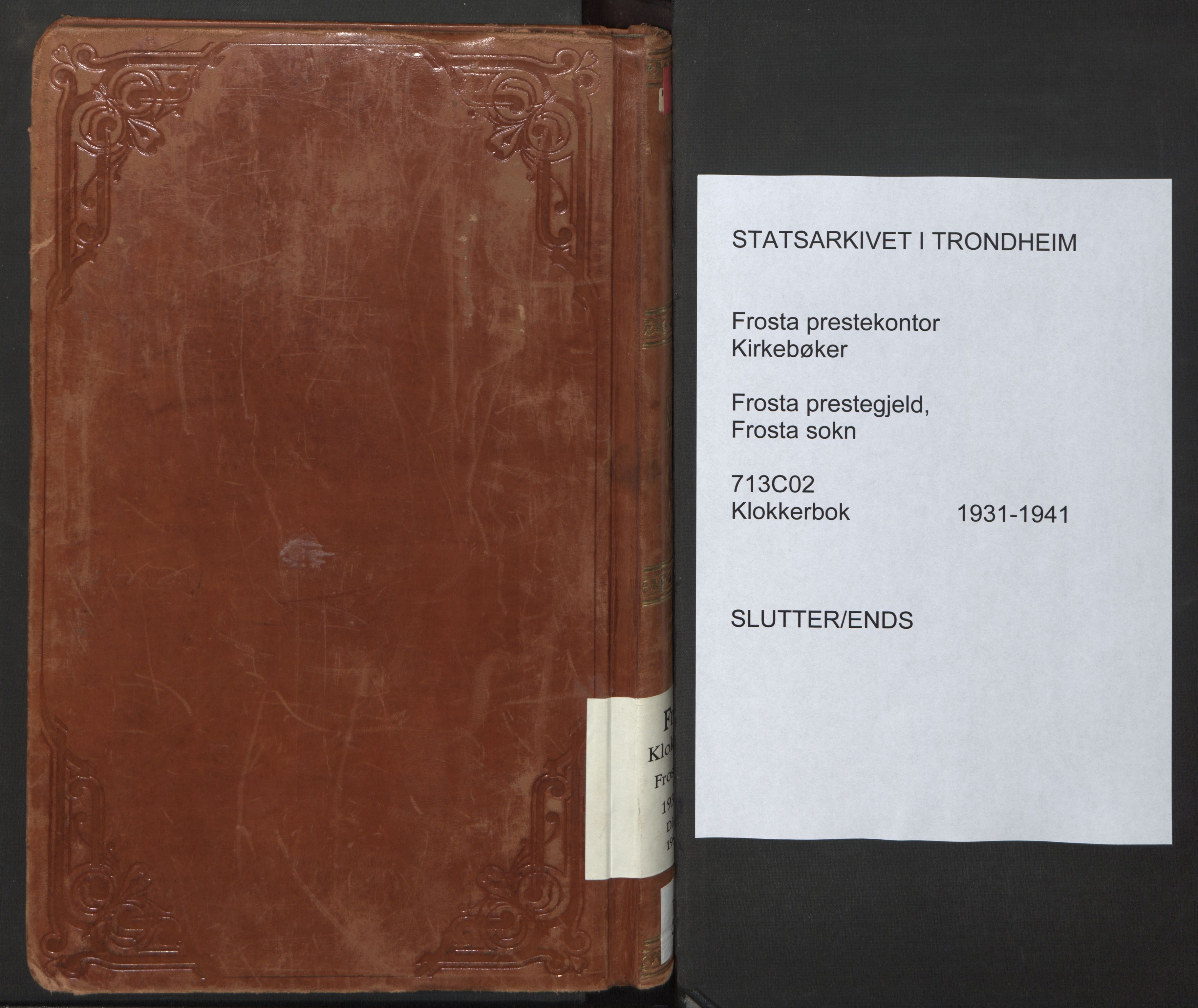 Ministerialprotokoller, klokkerbøker og fødselsregistre - Nord-Trøndelag, SAT/A-1458/713/L0125: Klokkerbok nr. 713C02, 1931-1941