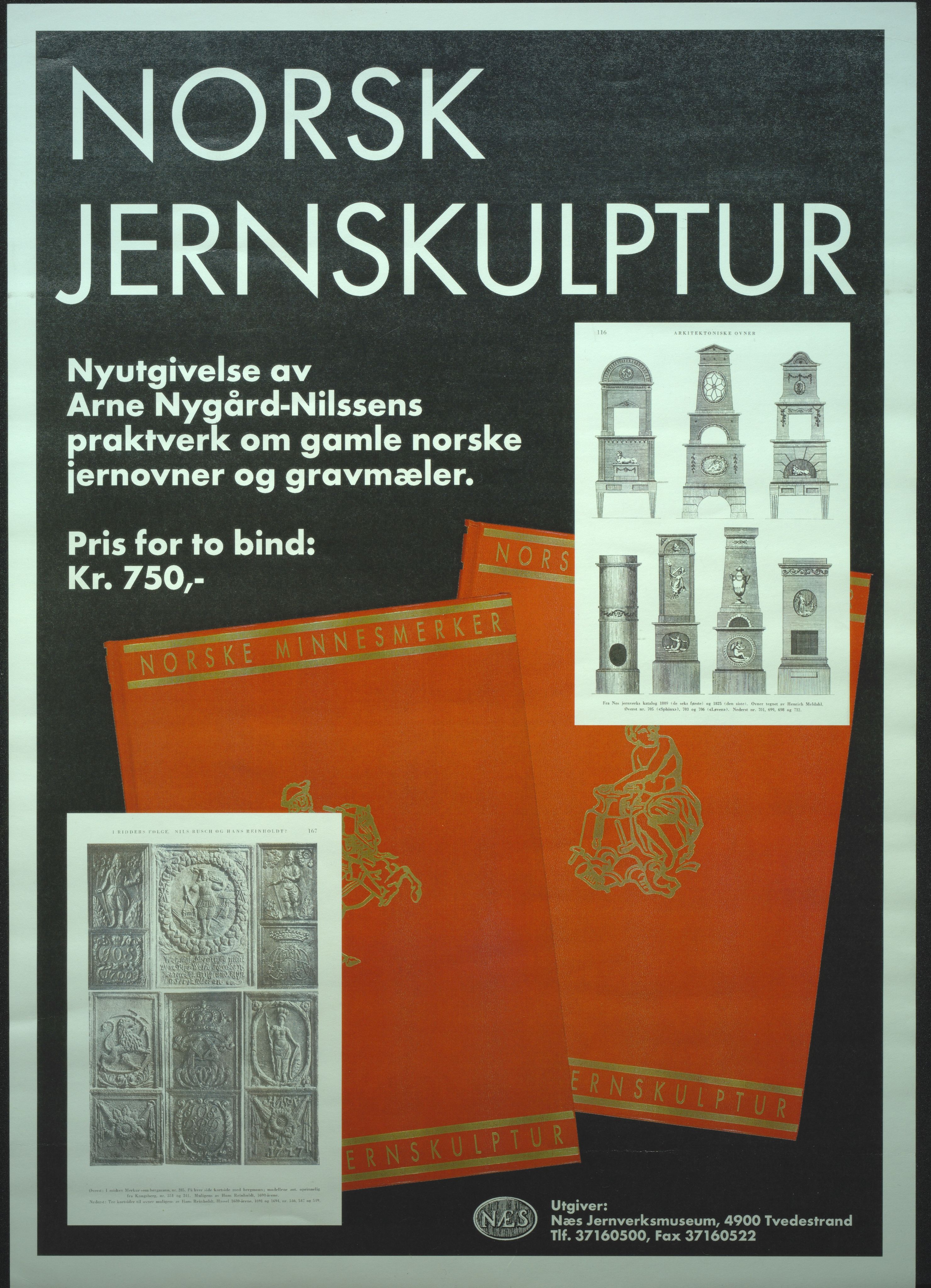 Jacob Aall & Søn AS, NESJ/NJM-007/10/L0002: Arne Nygård-Nilssen - Norsk Jernskulptur - plakat, 2000-2010