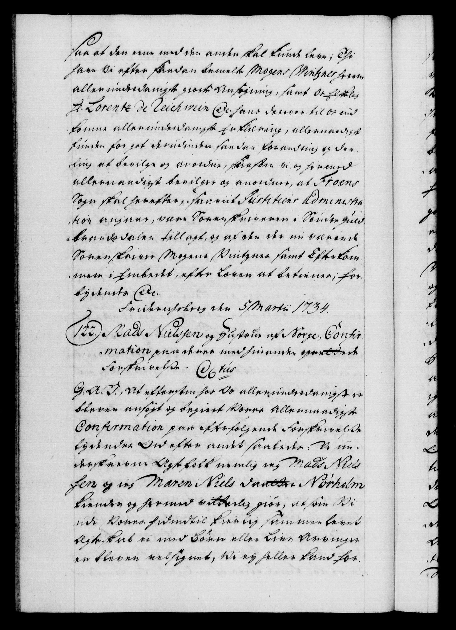 Danske Kanselli 1572-1799, AV/RA-EA-3023/F/Fc/Fca/Fcaa/L0028: Norske registre, 1733-1734, s. 435b