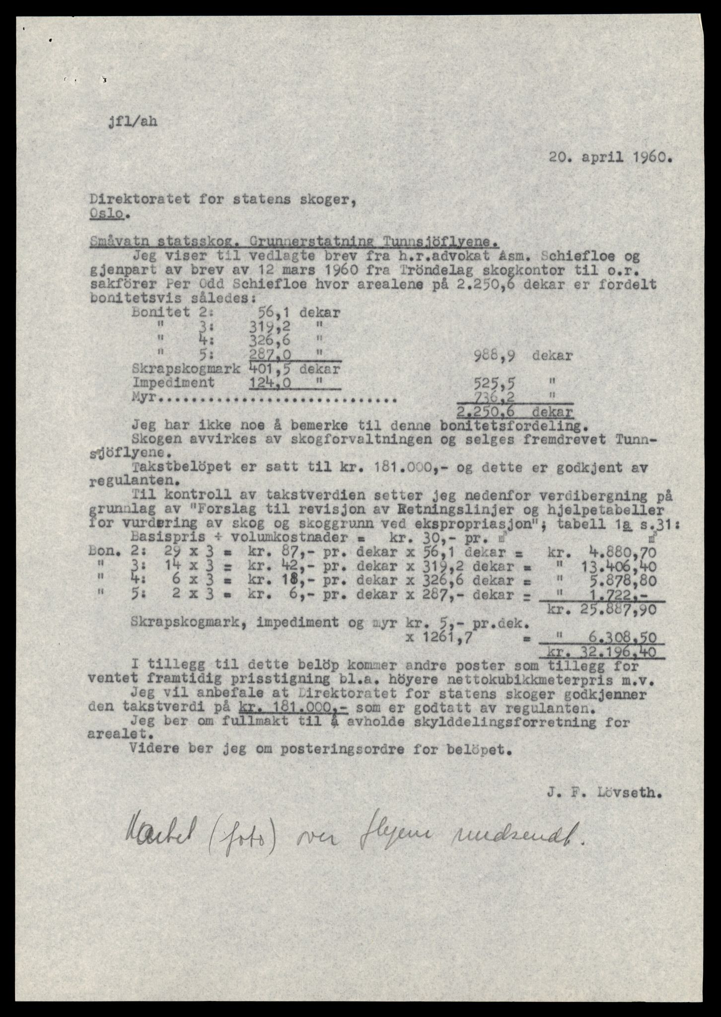 Statskog Trøndelag / Møre, AV/SAT-A-4532/1/D/Da/L0336/0007: Sakarkiv / Vassdragsreguleringer m.m. - Kraftverkene Øvre Namsen, diverse (grunnerstatninger), 1957-1963, s. 13