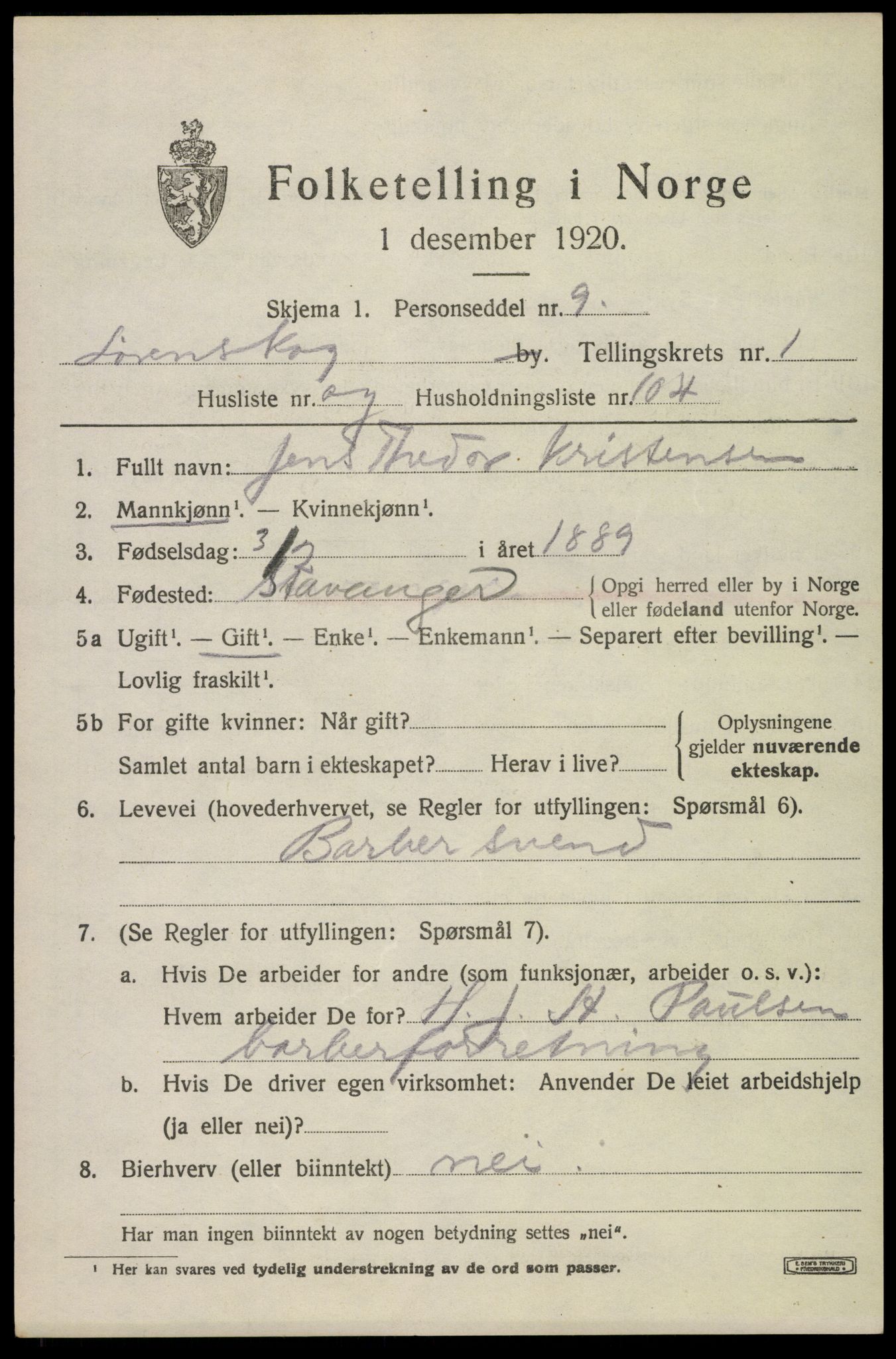 SAO, Folketelling 1920 for 0230 Lørenskog herred, 1920, s. 2133