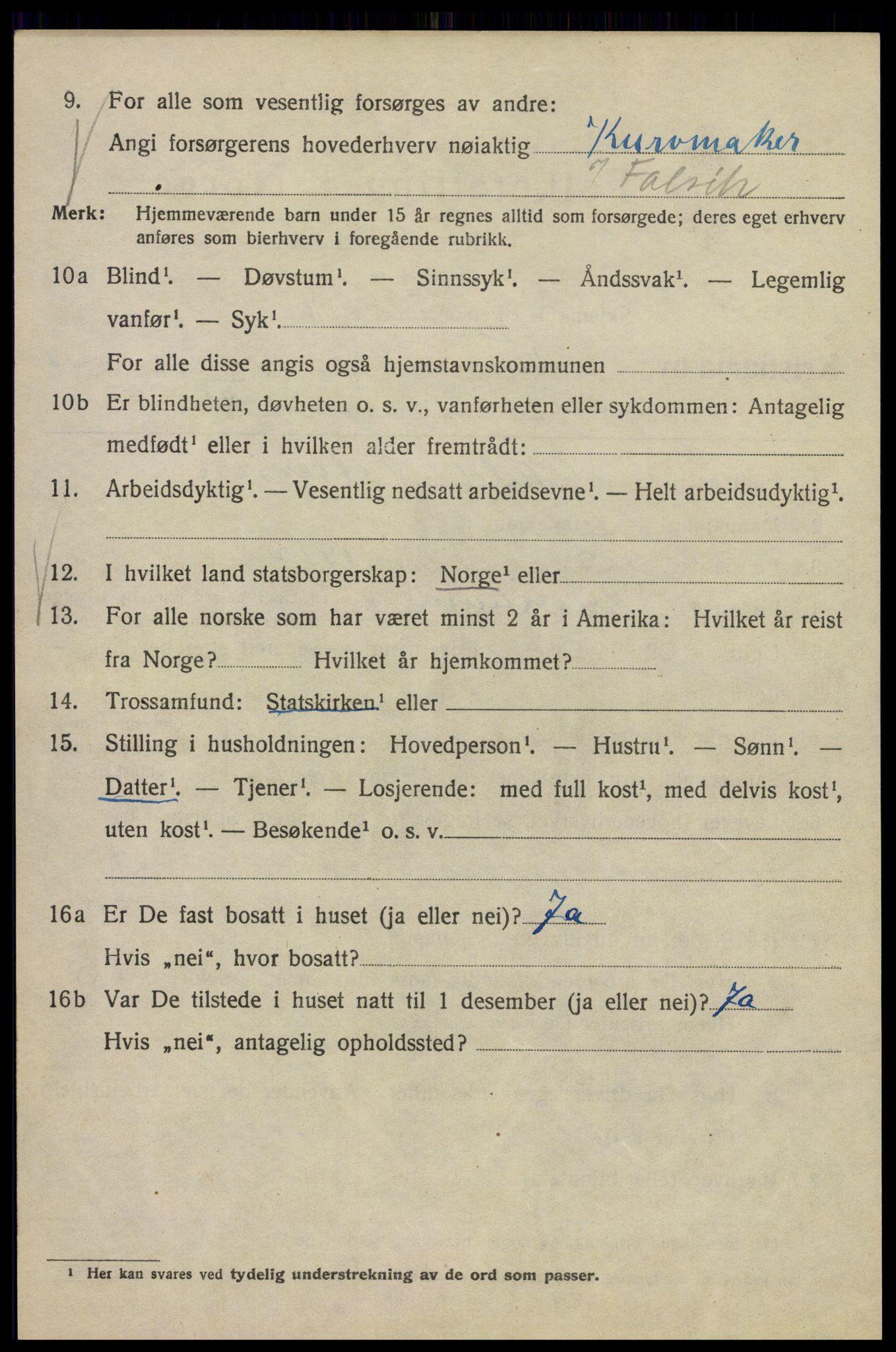 SAO, Folketelling 1920 for 0301 Kristiania kjøpstad, 1920, s. 569026