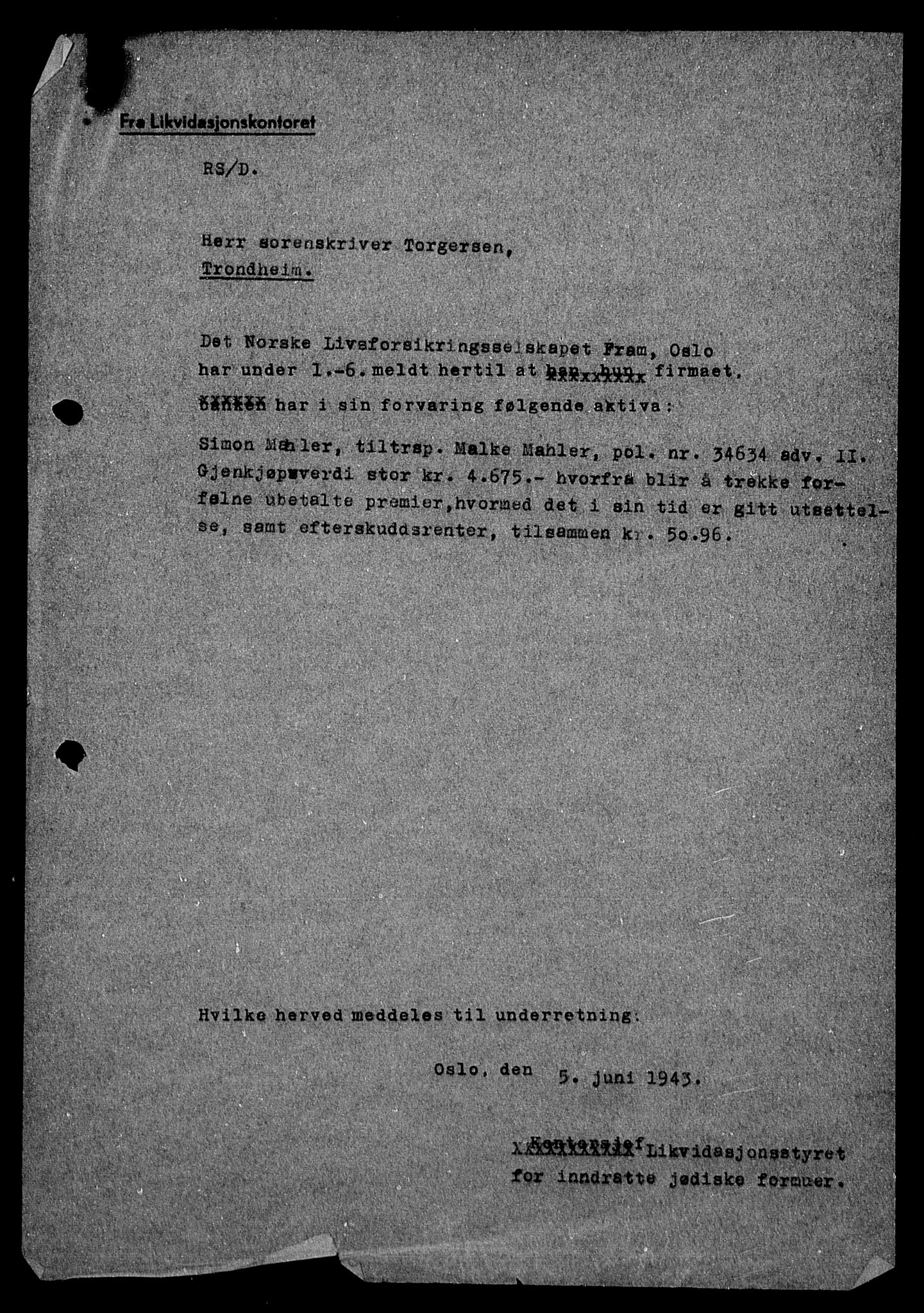 Justisdepartementet, Tilbakeføringskontoret for inndratte formuer, AV/RA-S-1564/H/Hc/Hca/L0903: --, 1945-1947, s. 396