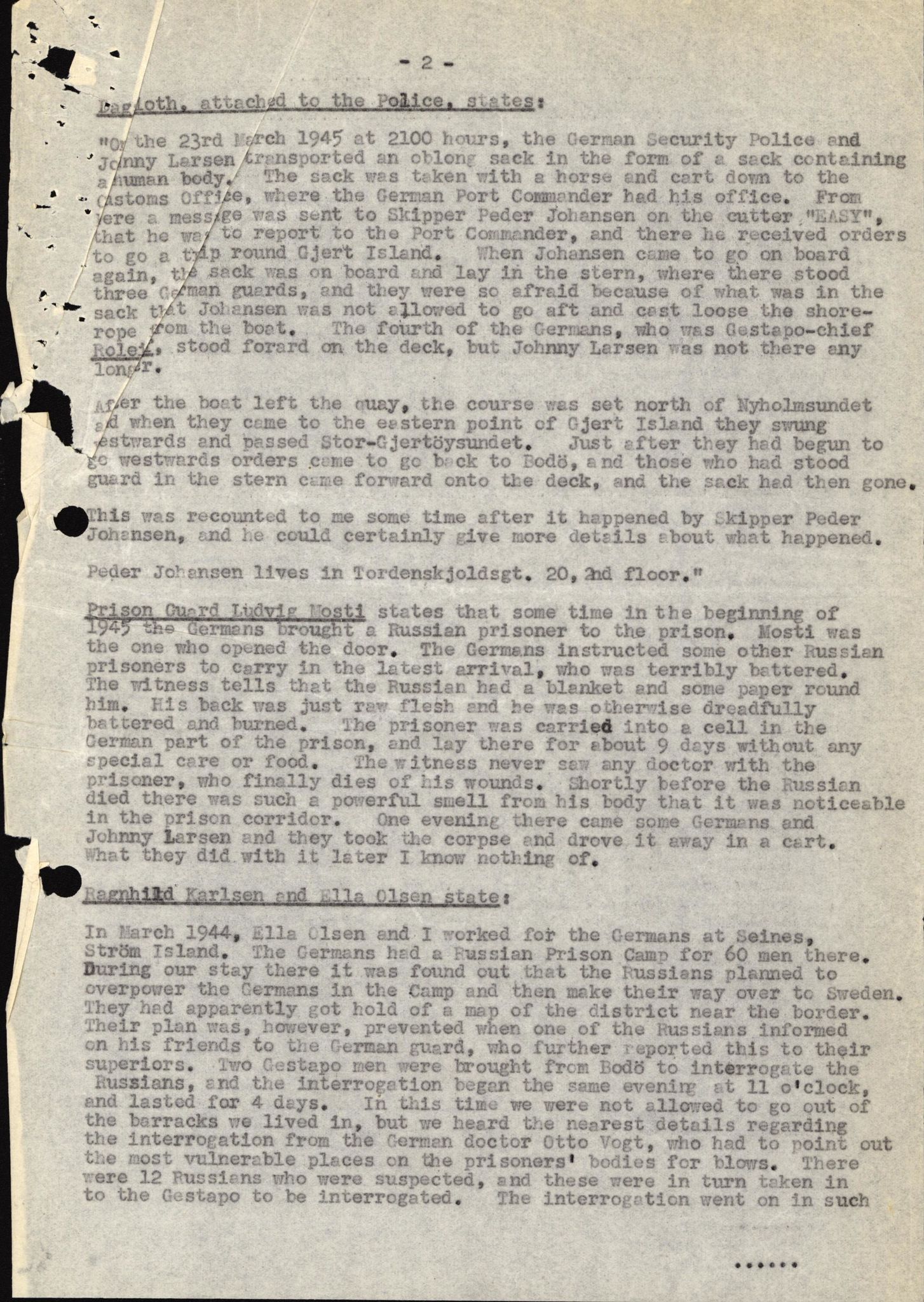 Forsvaret, Forsvarets overkommando II, AV/RA-RAFA-3915/D/Db/L0013: CI Questionaires. Tyske okkupasjonsstyrker i Norge. Tyskere., 1945-1946, s. 360