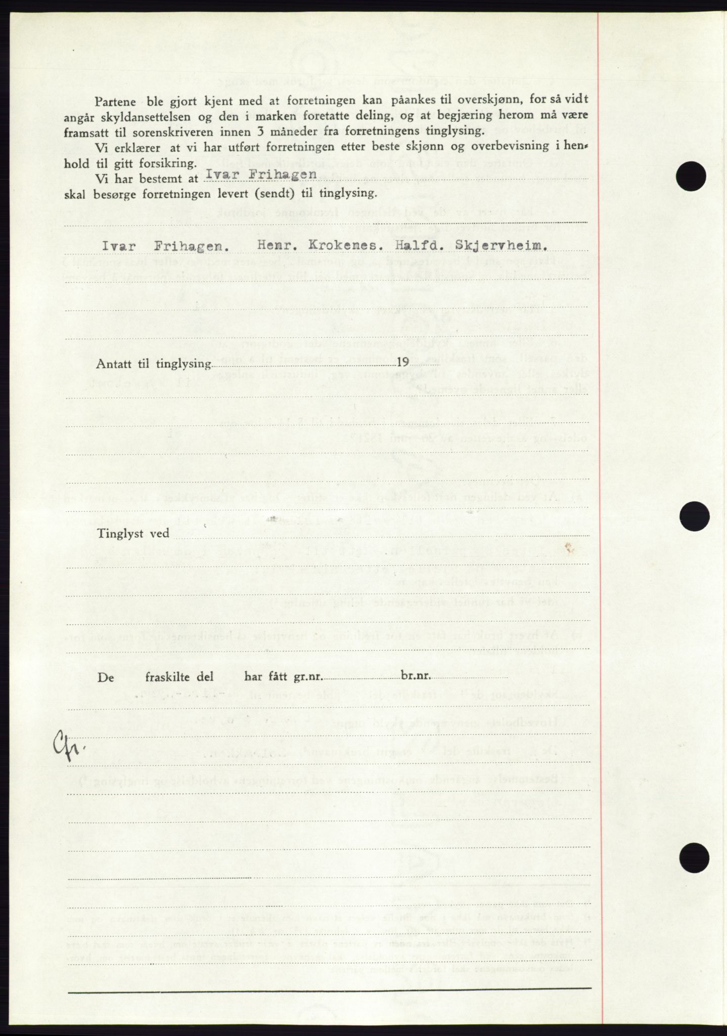 Søre Sunnmøre sorenskriveri, AV/SAT-A-4122/1/2/2C/L0083: Pantebok nr. 9A, 1948-1949, Dagboknr: 30/1949
