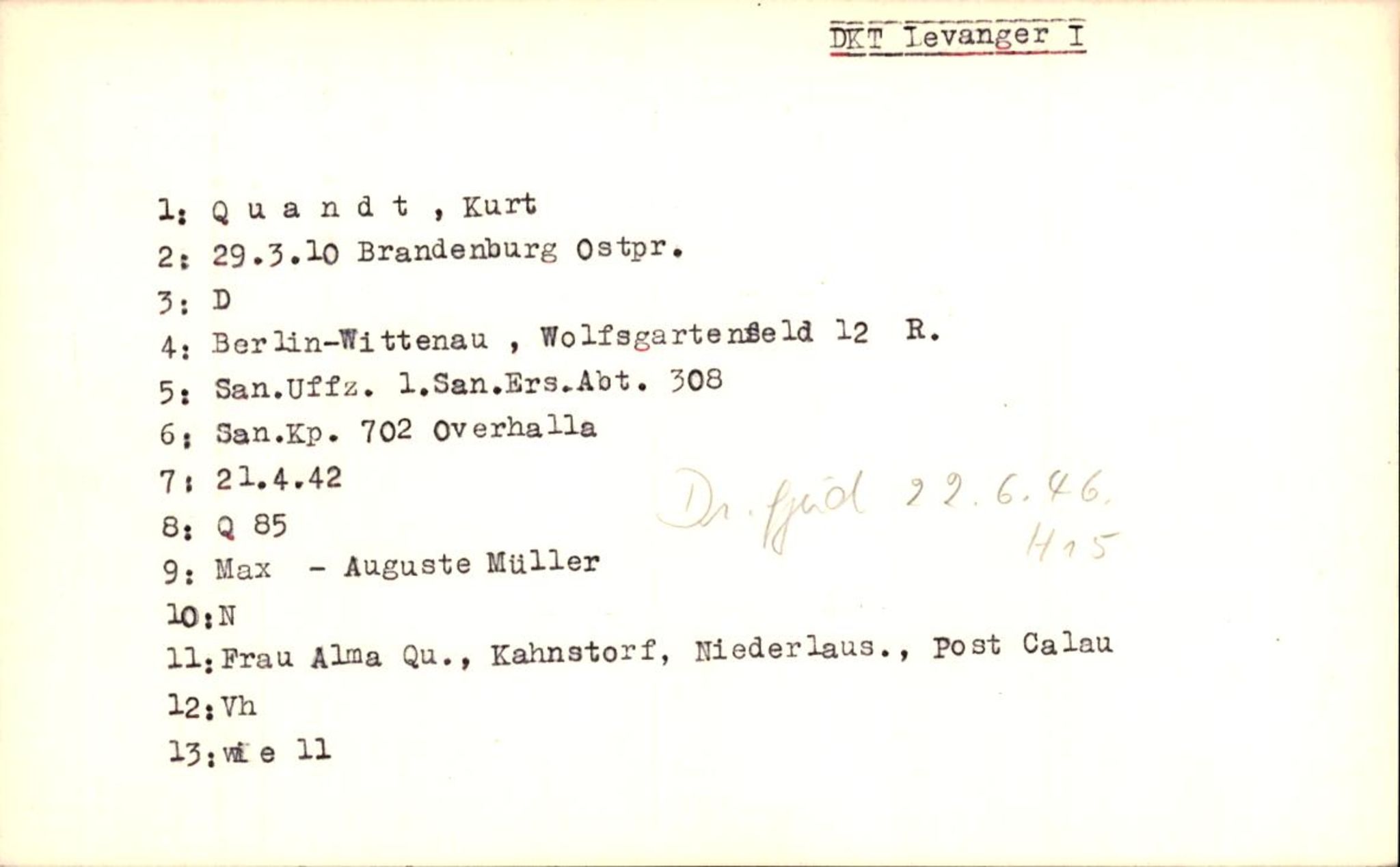 Hjemsendte tyskere , AV/RA-RAFA-6487/D/Db/L0021: Paüls-Raglewaski, 1945-1947, s. 1190