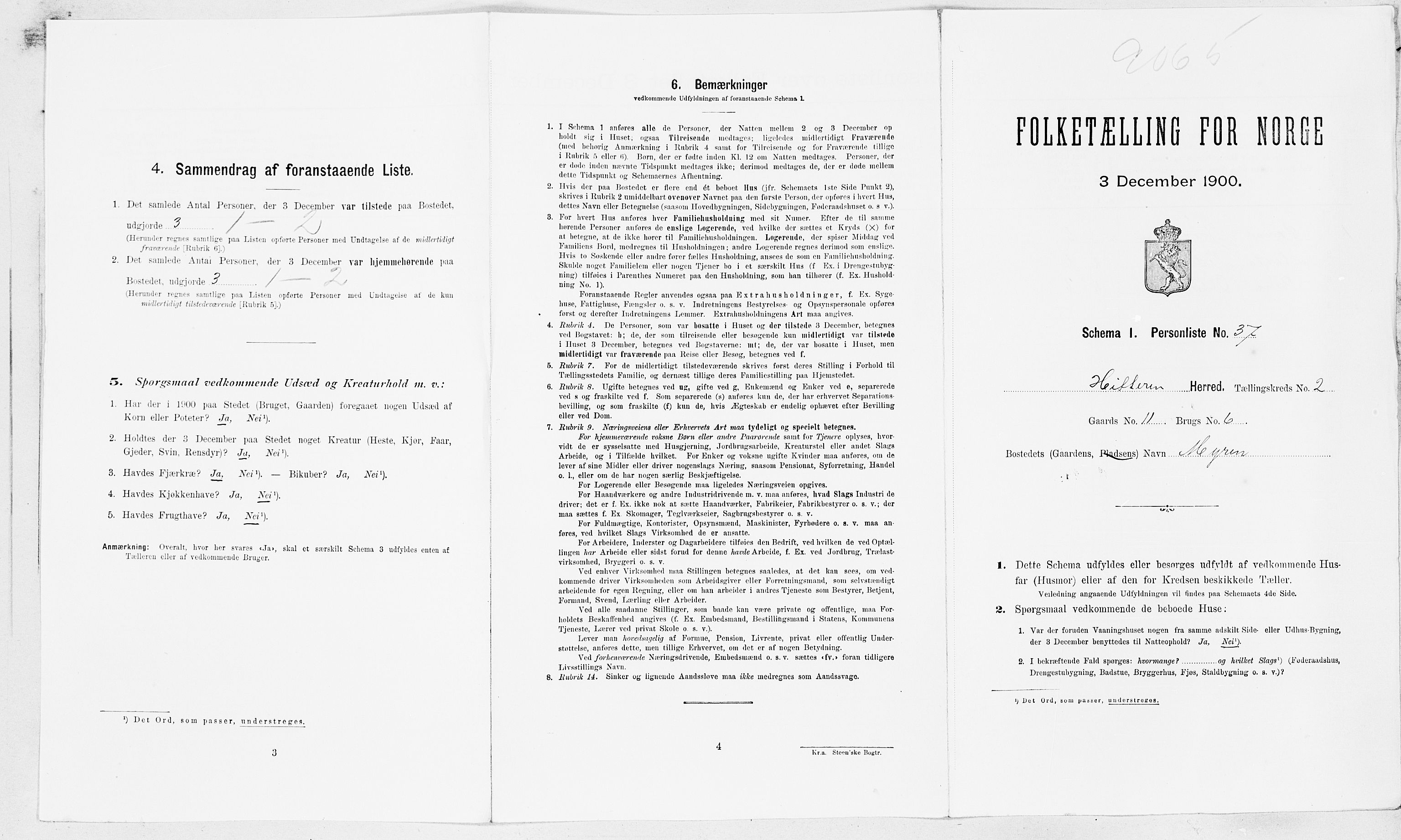 SAT, Folketelling 1900 for 1617 Hitra herred, 1900, s. 220