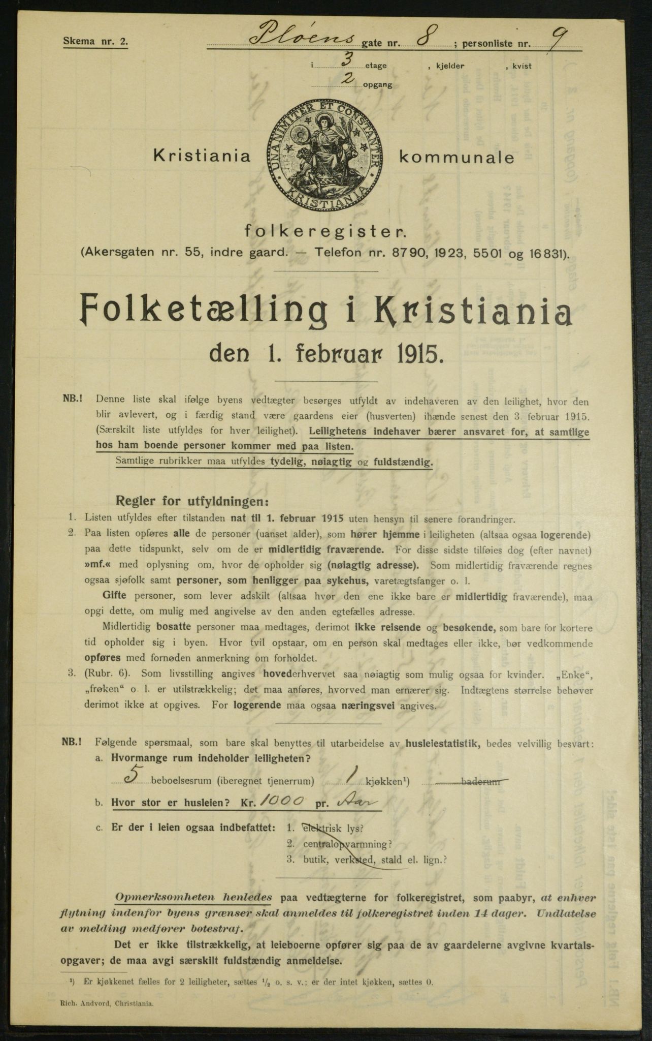 OBA, Kommunal folketelling 1.2.1915 for Kristiania, 1915, s. 80325