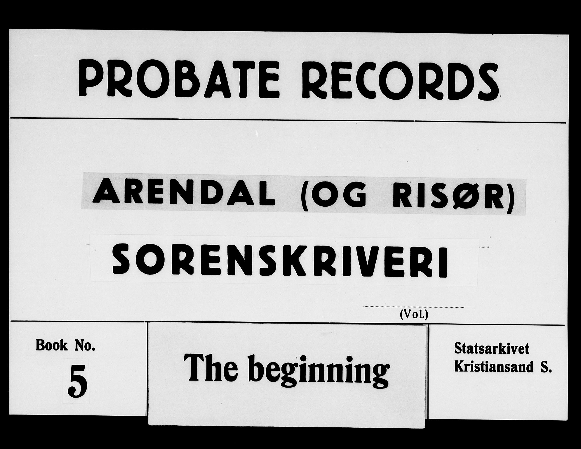 Arendal byfogd, AV/SAK-1222-0001/H/Hc/L0006: Skifteprotokoll nr. 5 for Arendal og Risør, m/register, 1762-1773