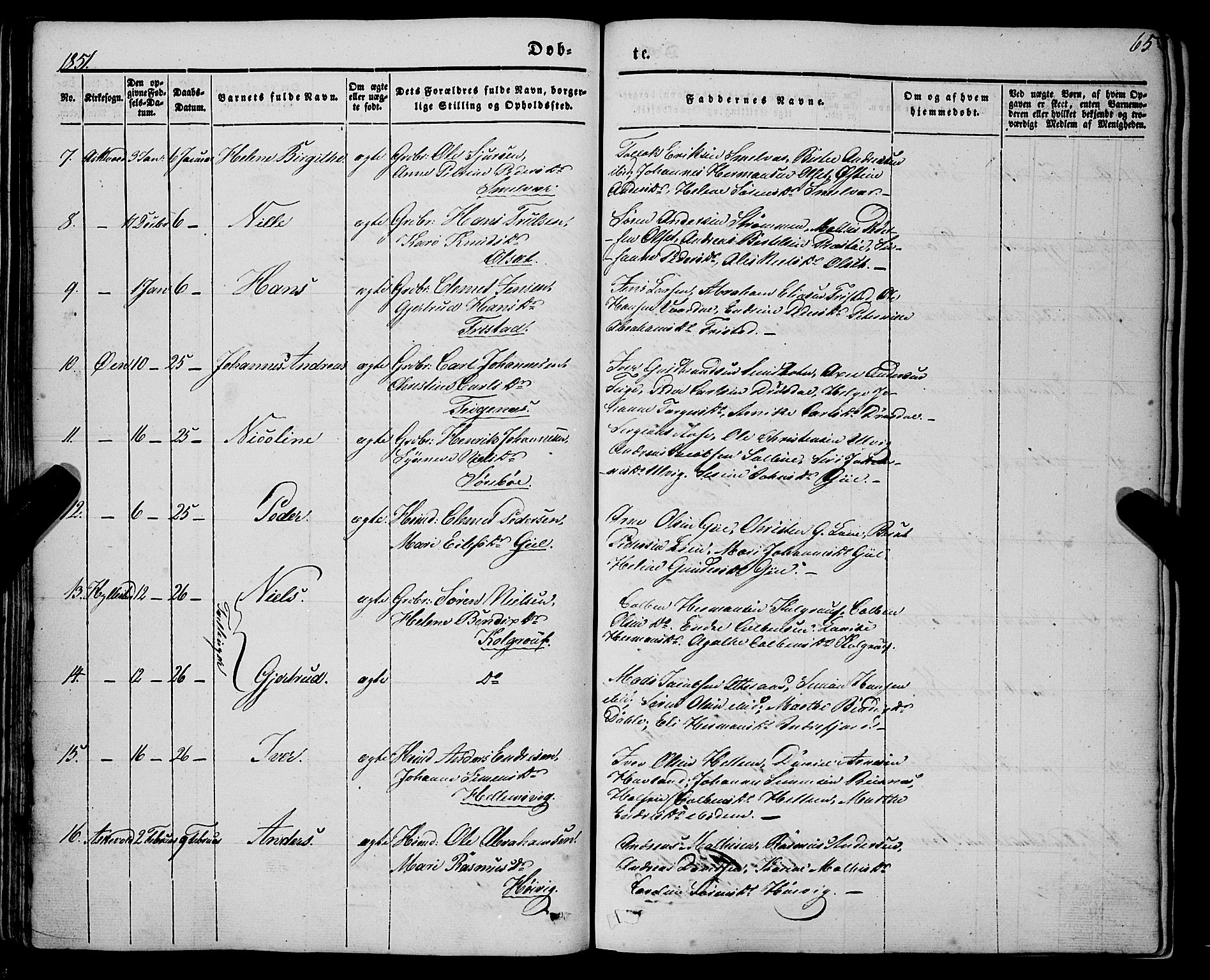 Askvoll sokneprestembete, AV/SAB-A-79501/H/Haa/Haaa/L0011/0001: Ministerialbok nr. A 11 I, 1845-1864, s. 65
