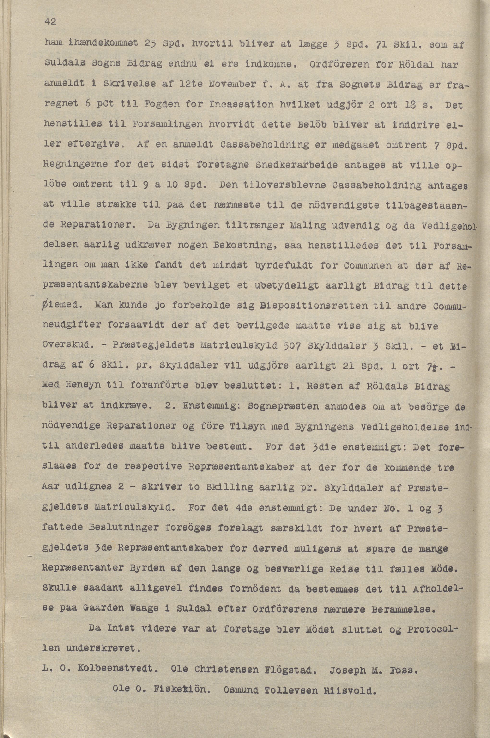 Sauda kommune - Formannskapet/sentraladministrasjonen, IKAR/K-100597/A/Aa/L0001: Møtebok, 1838-1888, s. 42