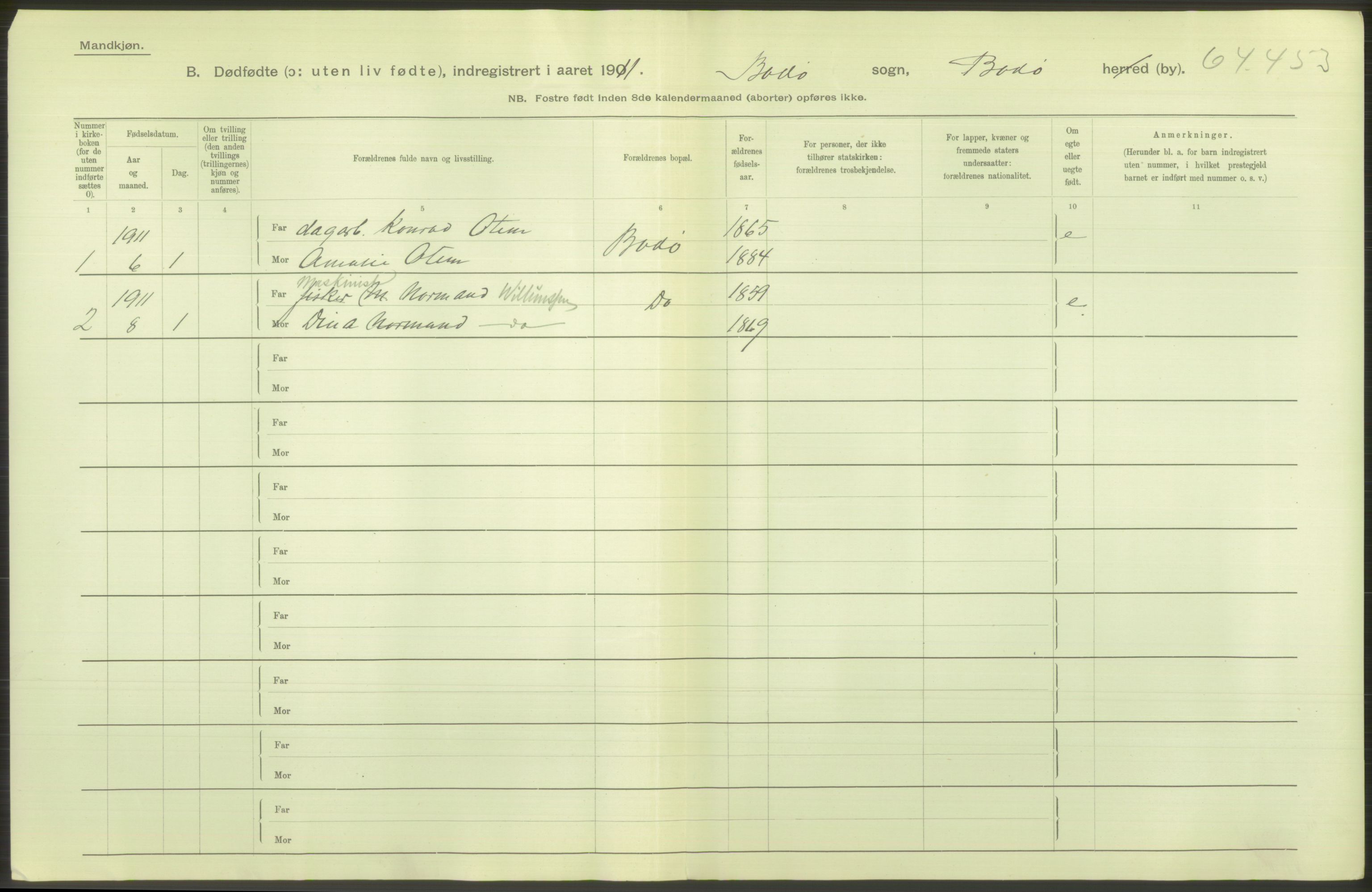 Statistisk sentralbyrå, Sosiodemografiske emner, Befolkning, RA/S-2228/D/Df/Dfb/Dfba/L0046: Nordlands amt:  Døde, dødfødte. Bygder og byer., 1911, s. 42