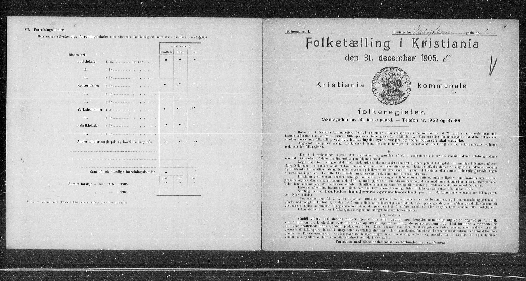 OBA, Kommunal folketelling 31.12.1905 for Kristiania kjøpstad, 1905, s. 62278