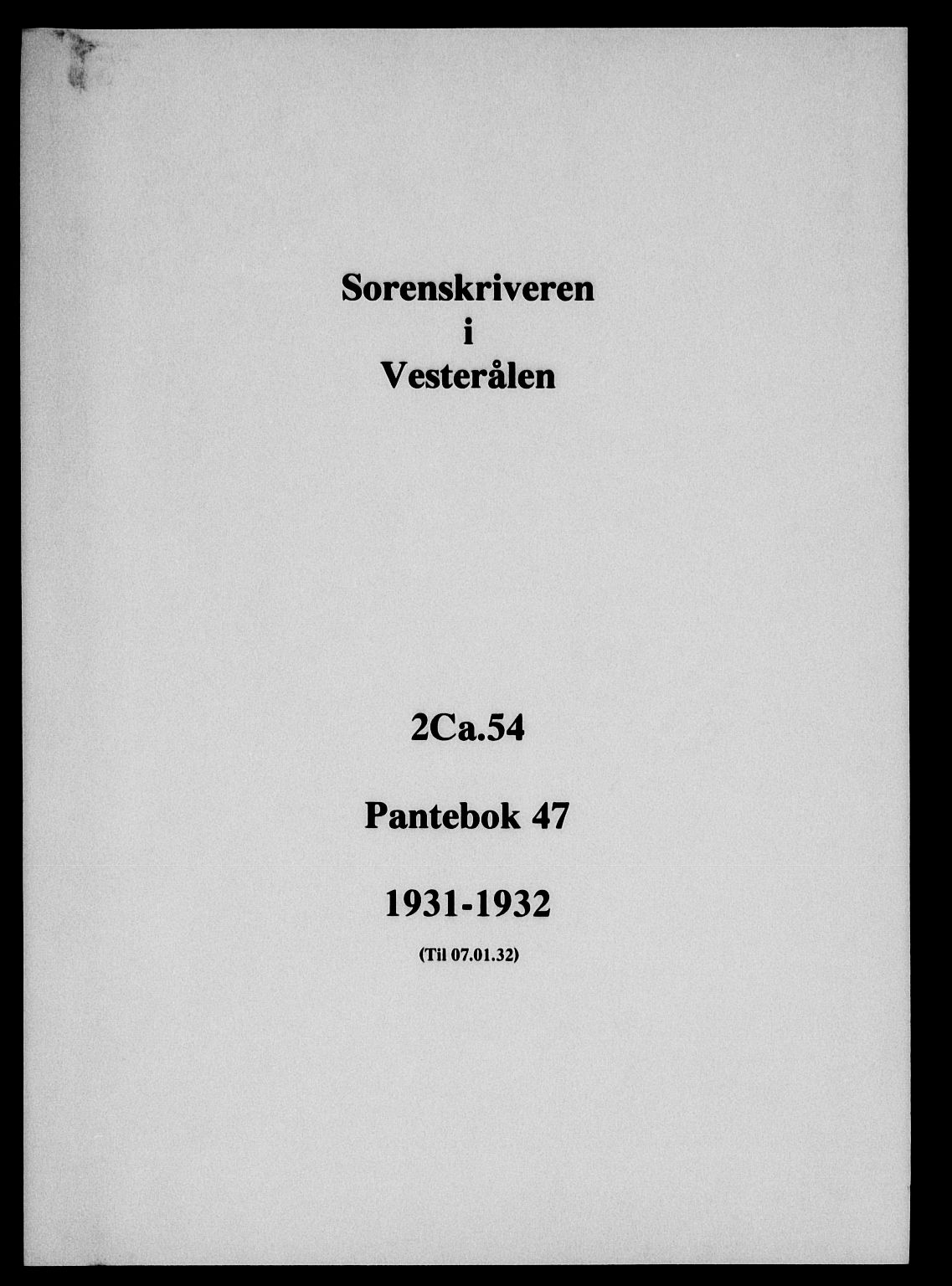 Vesterålen sorenskriveri, SAT/A-4180/1/2/2Ca/L0054: Pantebok nr. 47, 1931-1932