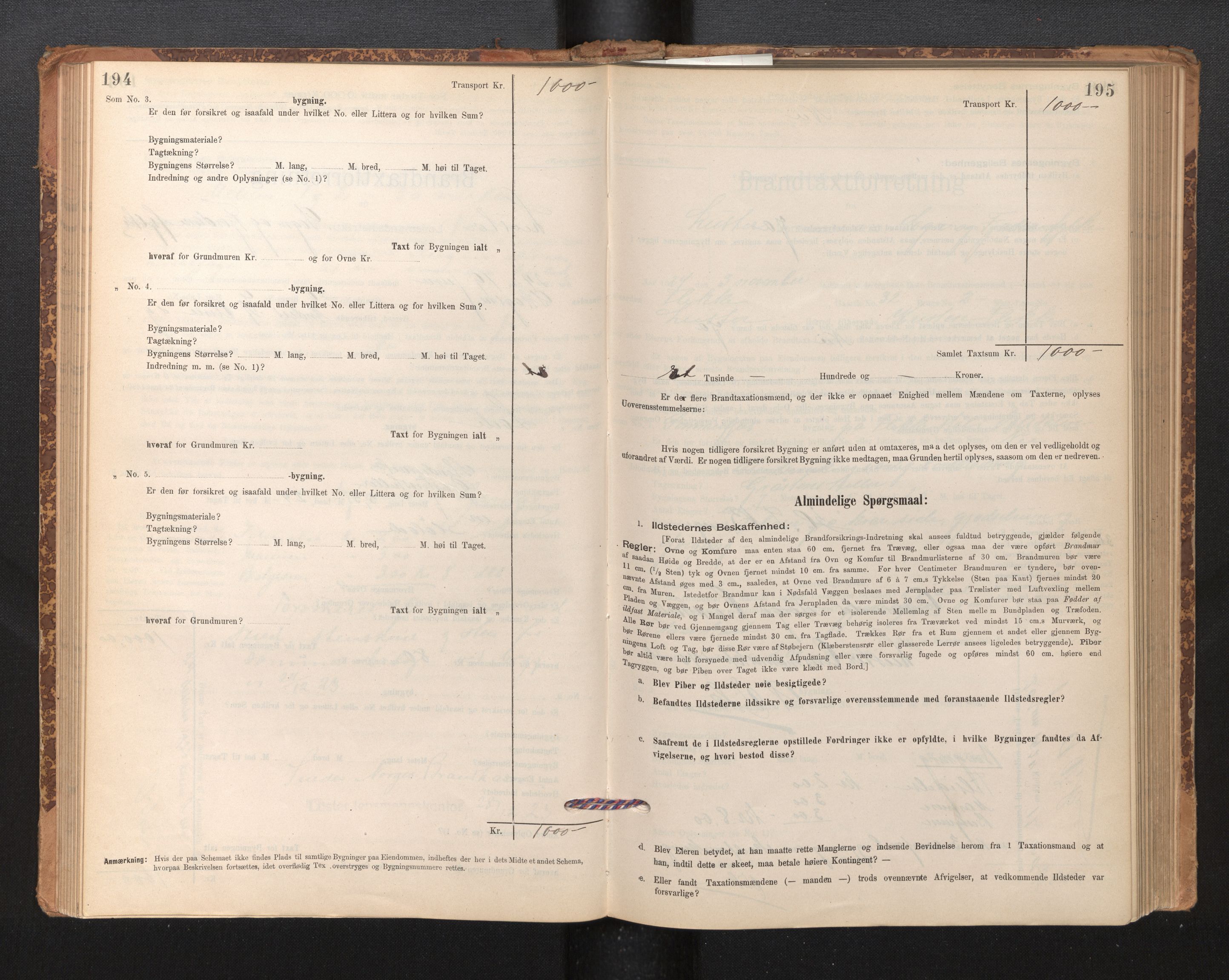 Lensmannen i Luster, SAB/A-29301/0012/L0007: Branntakstprotokoll, skjematakst, 1895-1935, s. 194-195