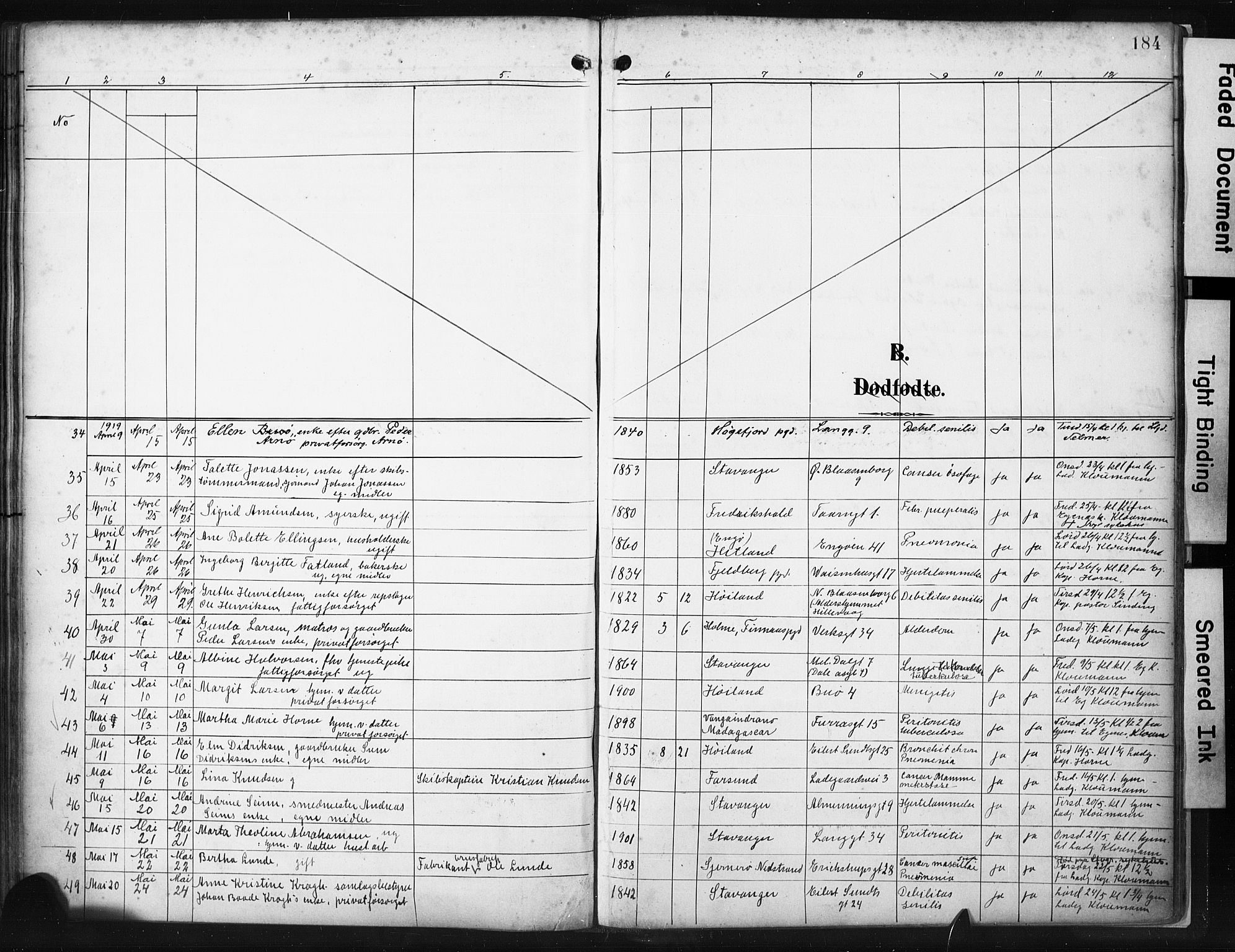 St. Petri sokneprestkontor, AV/SAST-A-101813/001/30/30BA/L0022: Ministerialbok nr. A 22, 1895-1919, s. 184