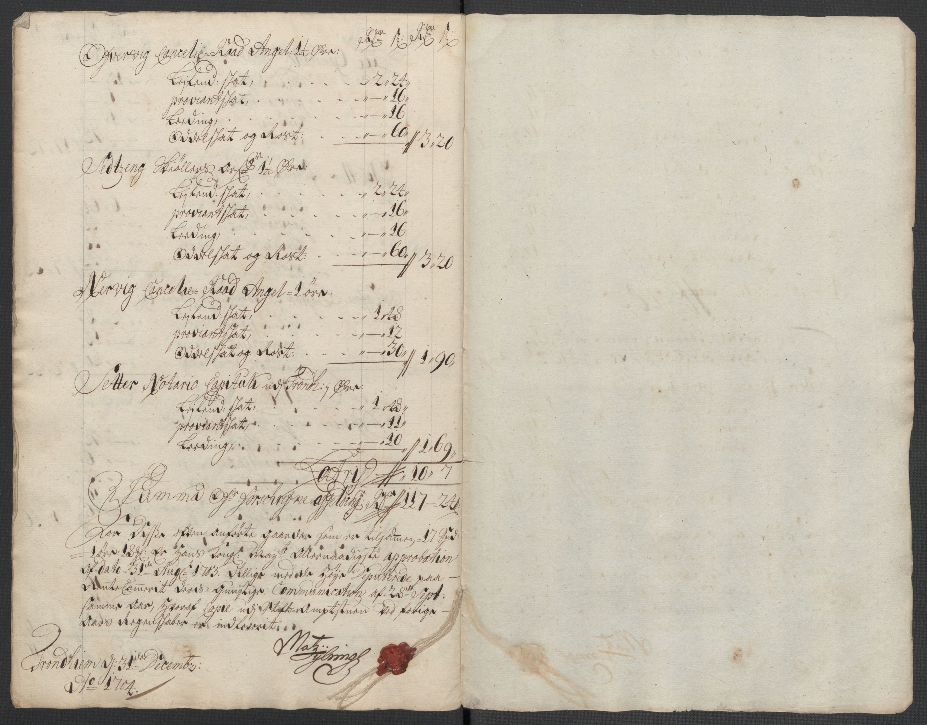 Rentekammeret inntil 1814, Reviderte regnskaper, Fogderegnskap, AV/RA-EA-4092/R61/L4109: Fogderegnskap Strinda og Selbu, 1704-1706, s. 214