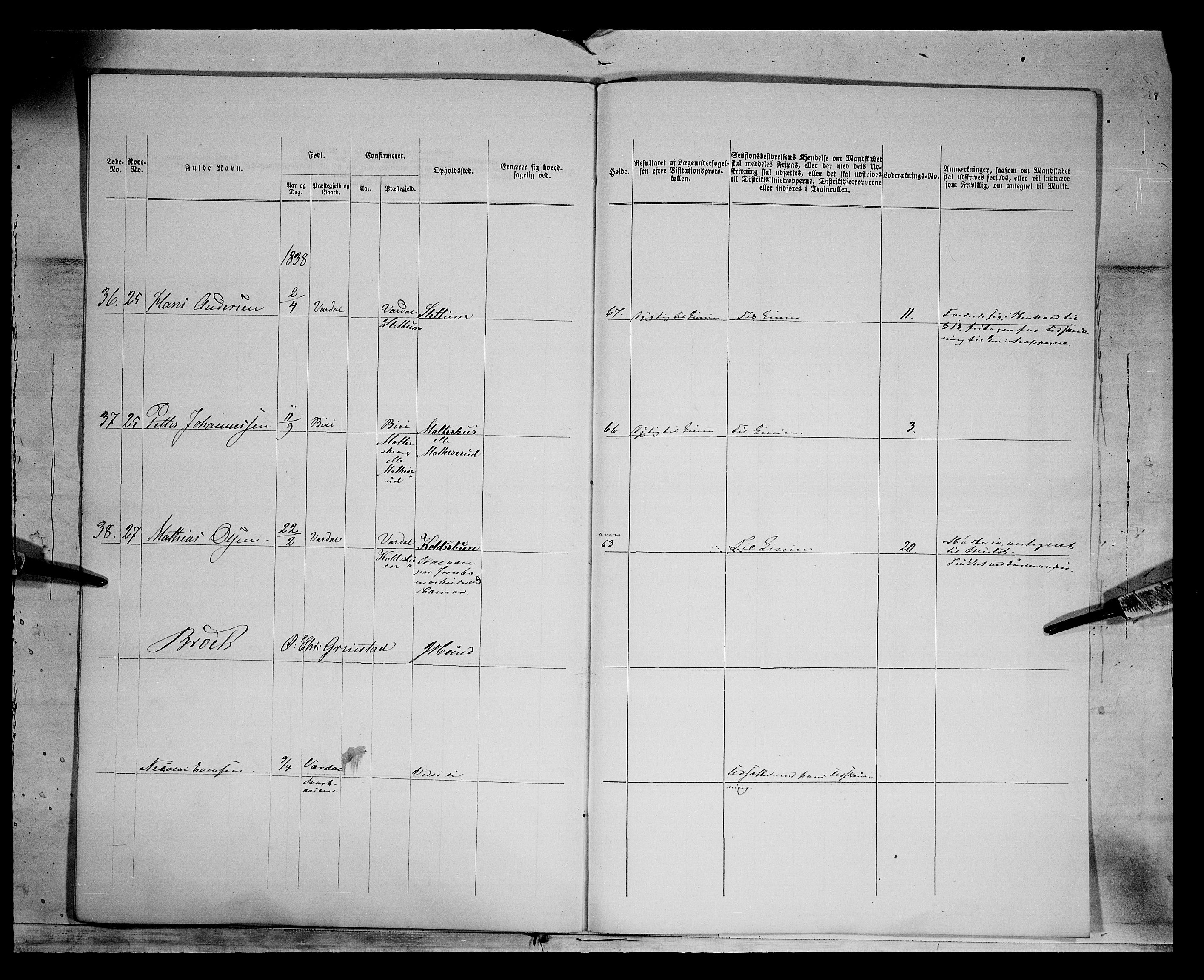 Fylkesmannen i Oppland, AV/SAH-FYO-002/1/K/Kg/L1169: Vardal, Biri og Gjøvik, 1860-1879, s. 7224