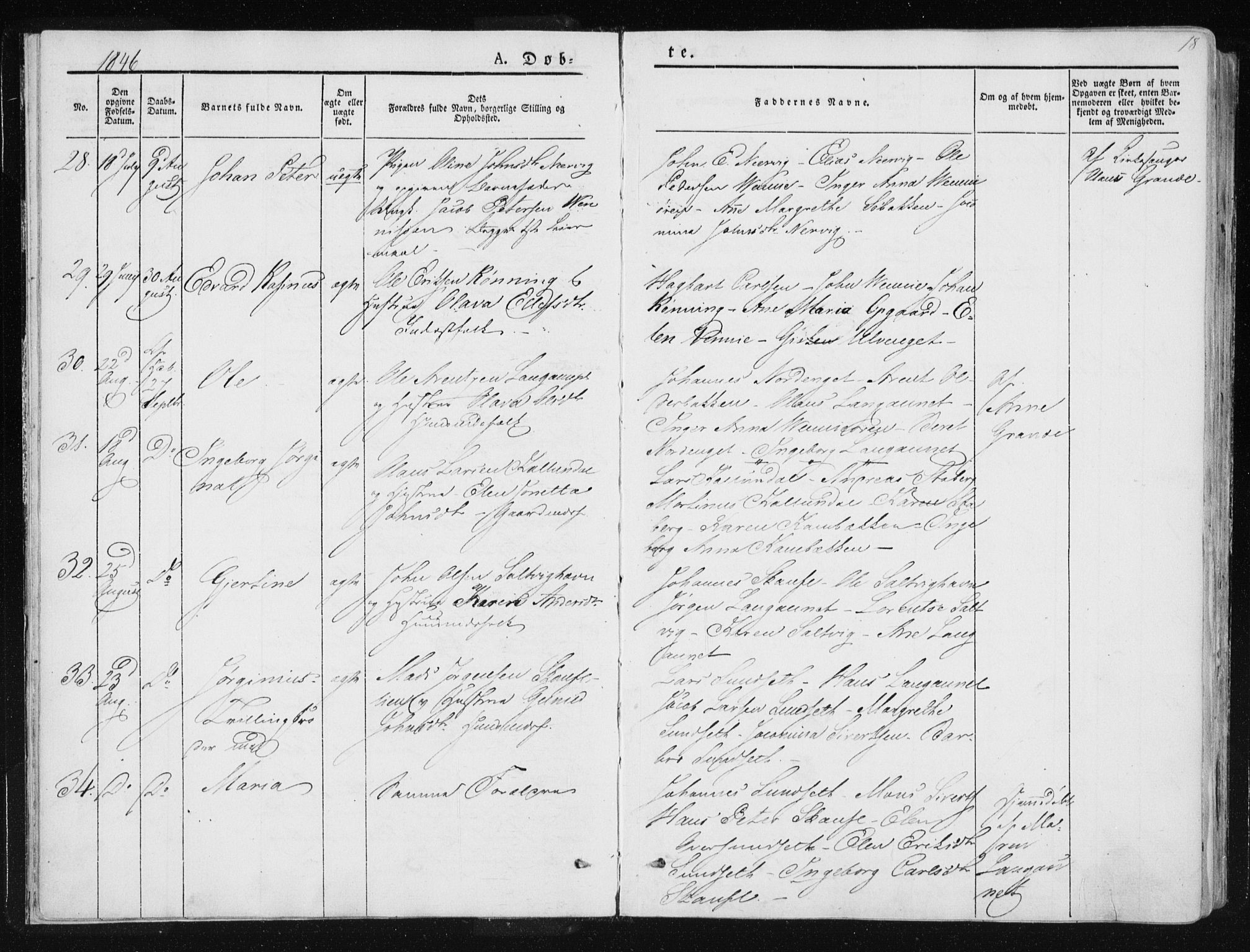 Ministerialprotokoller, klokkerbøker og fødselsregistre - Nord-Trøndelag, AV/SAT-A-1458/733/L0323: Ministerialbok nr. 733A02, 1843-1870, s. 18