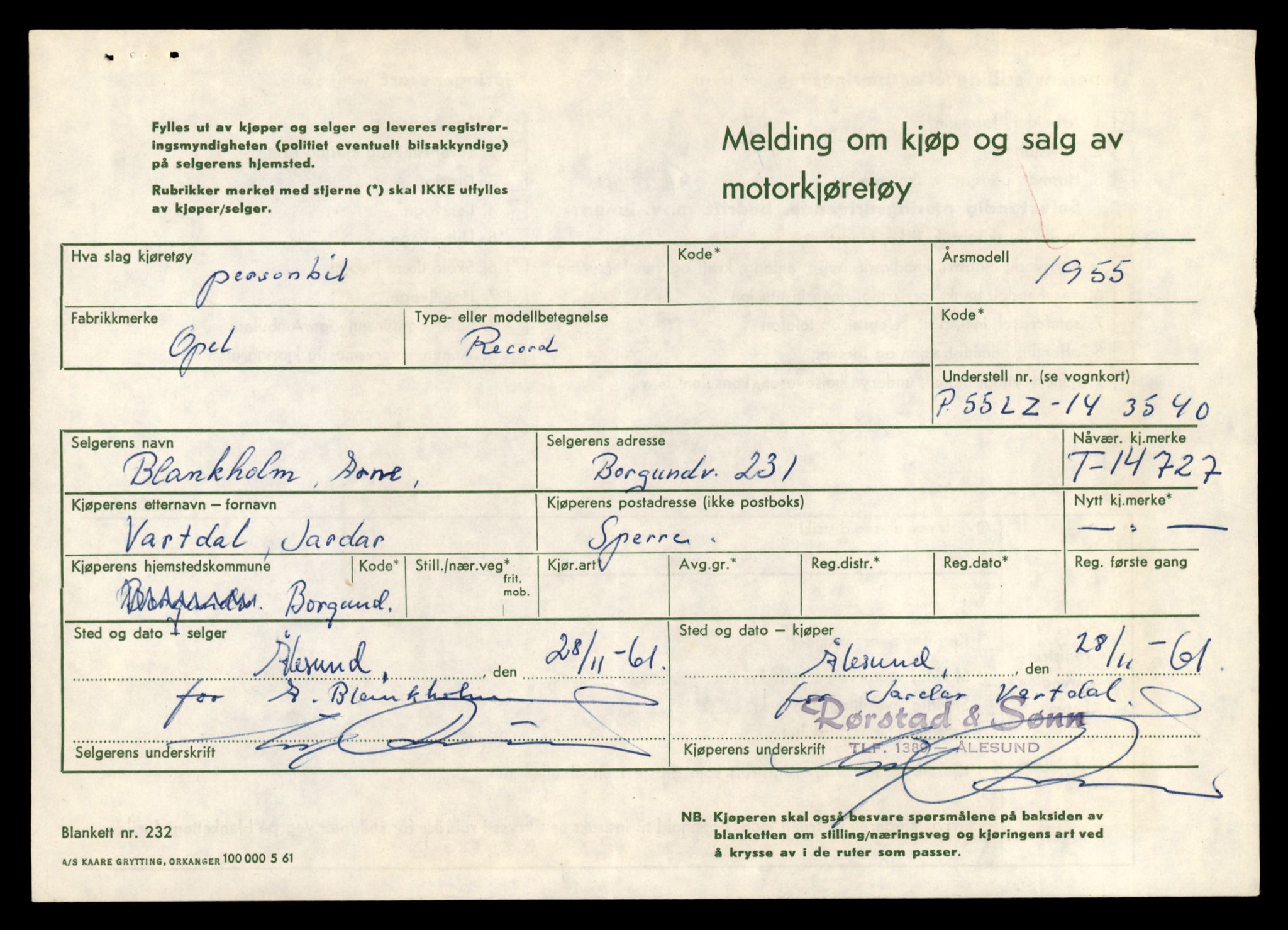 Møre og Romsdal vegkontor - Ålesund trafikkstasjon, AV/SAT-A-4099/F/Fe/L0048: Registreringskort for kjøretøy T 14721 - T 14863, 1927-1998, s. 97