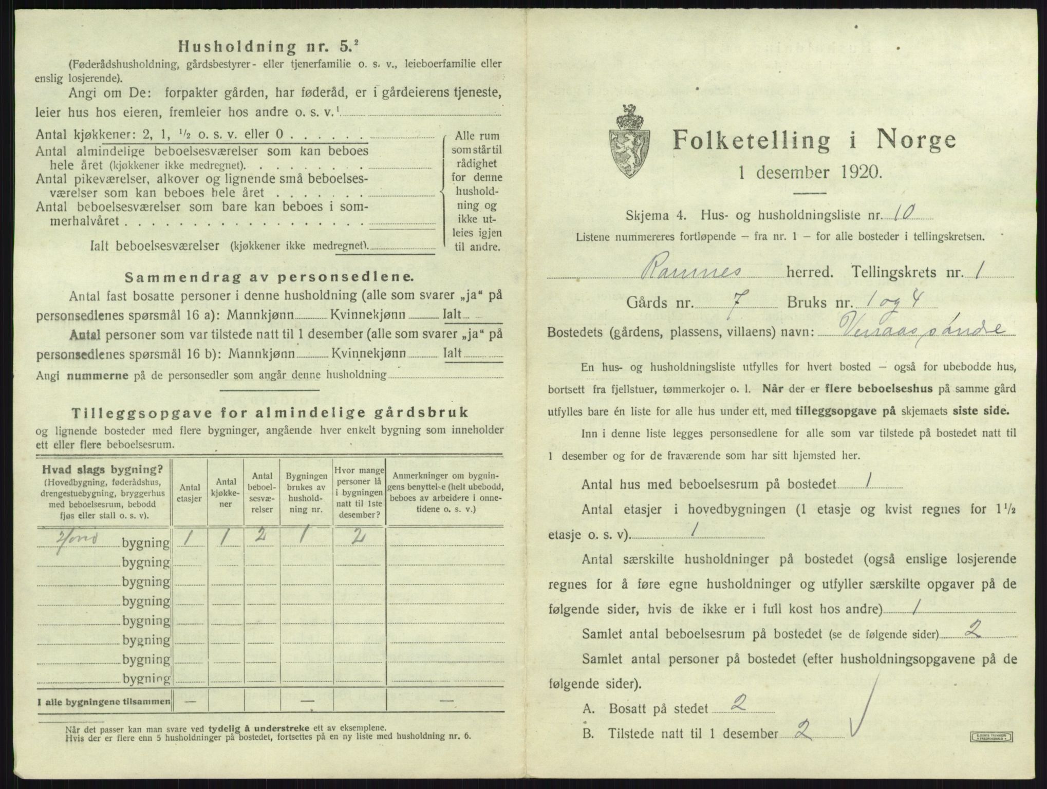 SAKO, Folketelling 1920 for 0718 Ramnes herred, 1920, s. 51