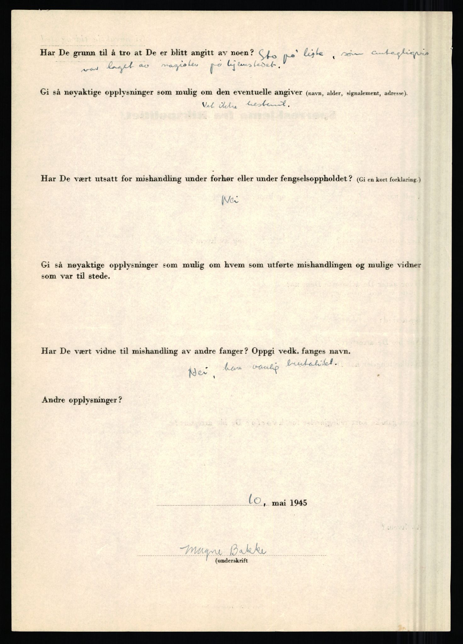 Rikspolitisjefen, AV/RA-S-1560/L/L0001: Abelseth, Rudolf - Berentsen, Odd, 1940-1945, s. 1106