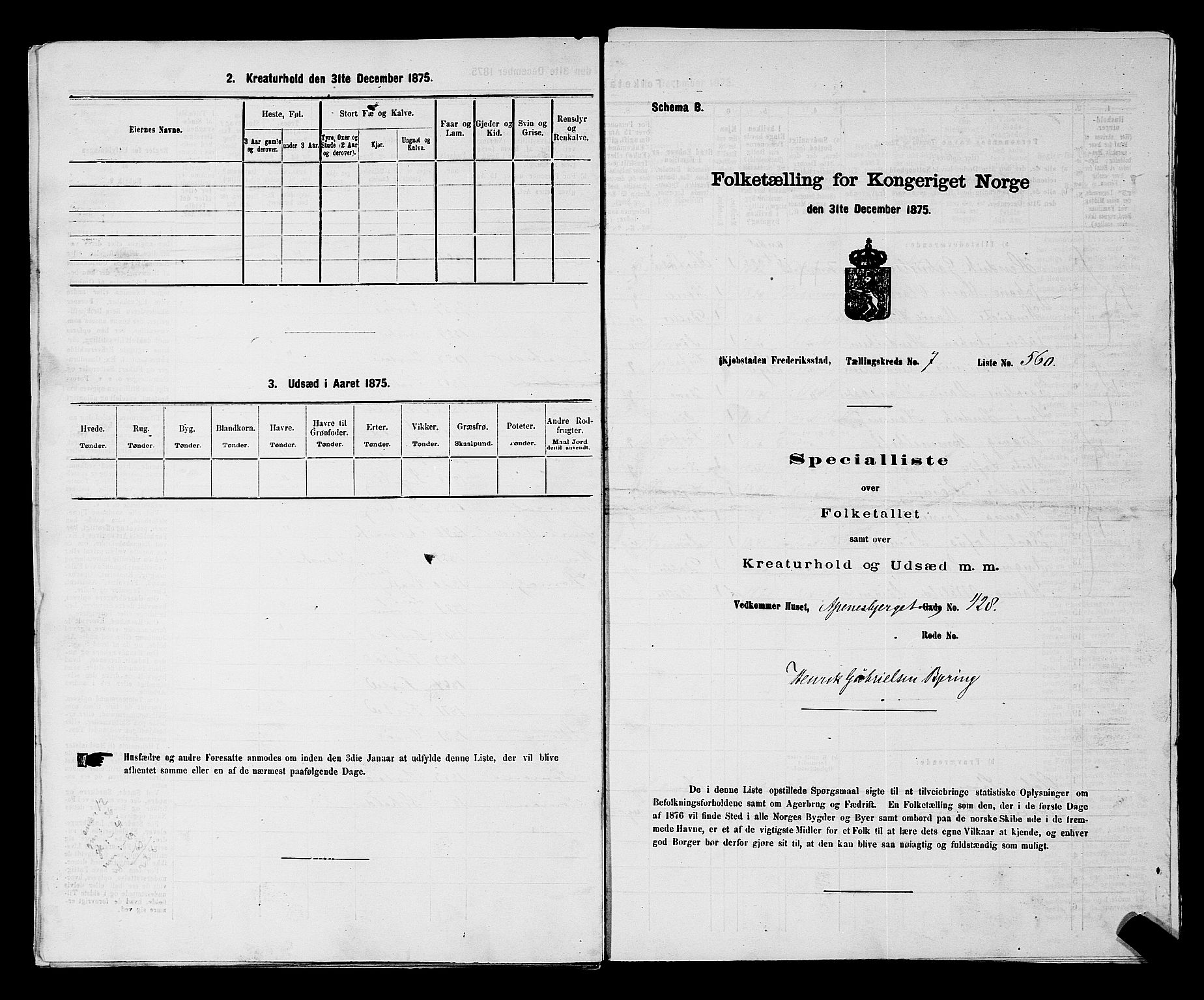 RA, Folketelling 1875 for 0103B Fredrikstad prestegjeld, Fredrikstad kjøpstad, 1875, s. 1283