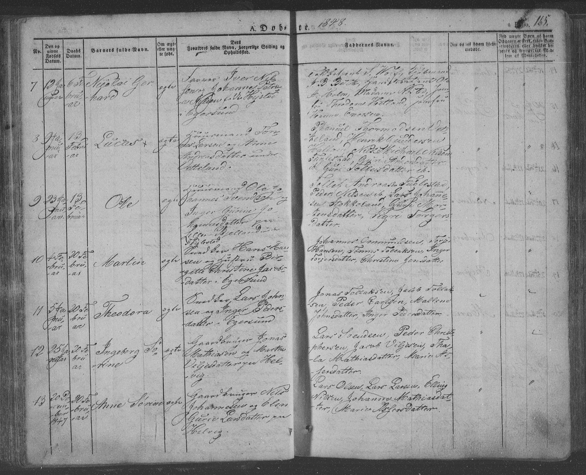 Eigersund sokneprestkontor, AV/SAST-A-101807/001/30/30BA/L0009: Ministerialbok nr. A 9, 1827-1850, s. 165