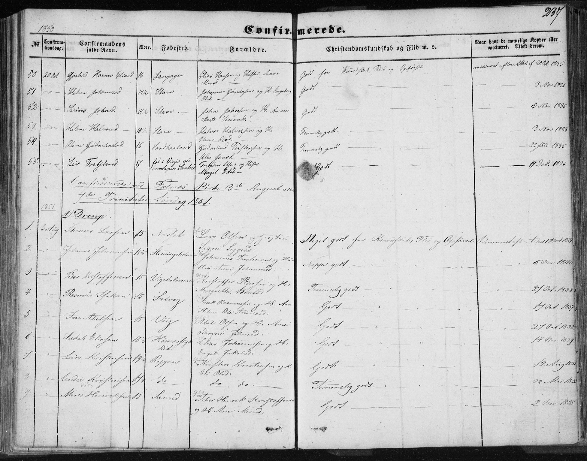 Skudenes sokneprestkontor, AV/SAST-A -101849/H/Ha/Haa/L0004: Ministerialbok nr. A 3.1, 1847-1863, s. 237
