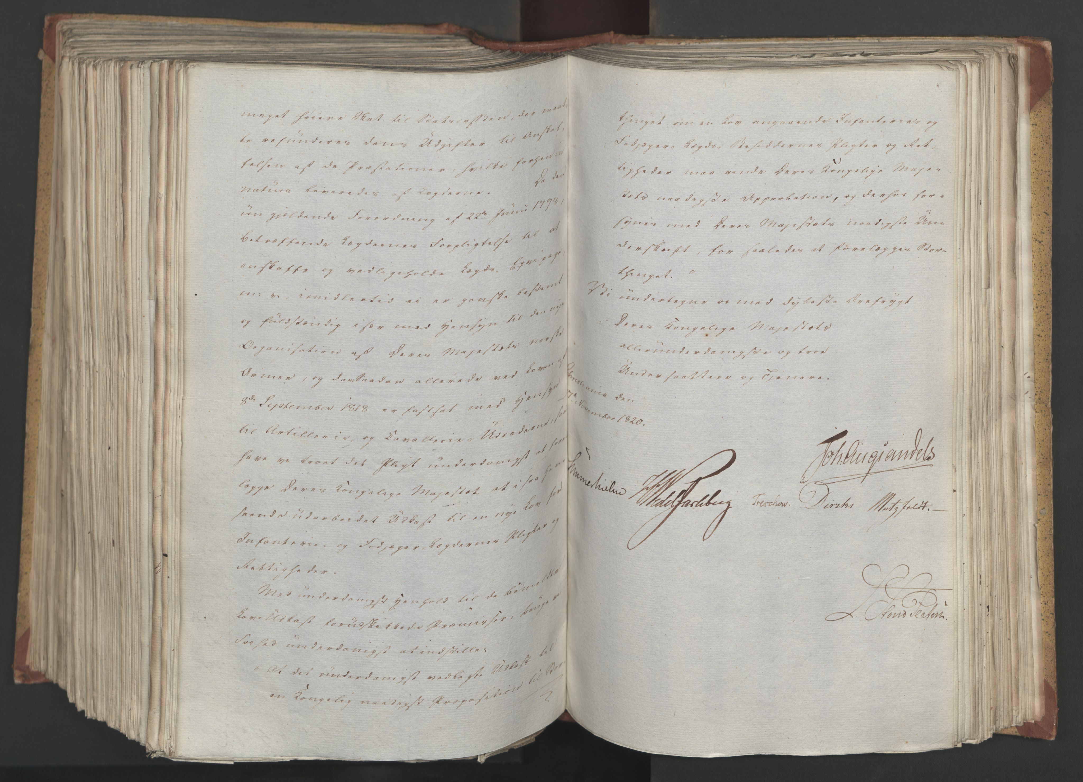 Statsrådsavdelingen i Stockholm, AV/RA-S-1003/D/Da/L0024: Regjeringsinnstillinger nr. 4663-4873, 1820, s. 430