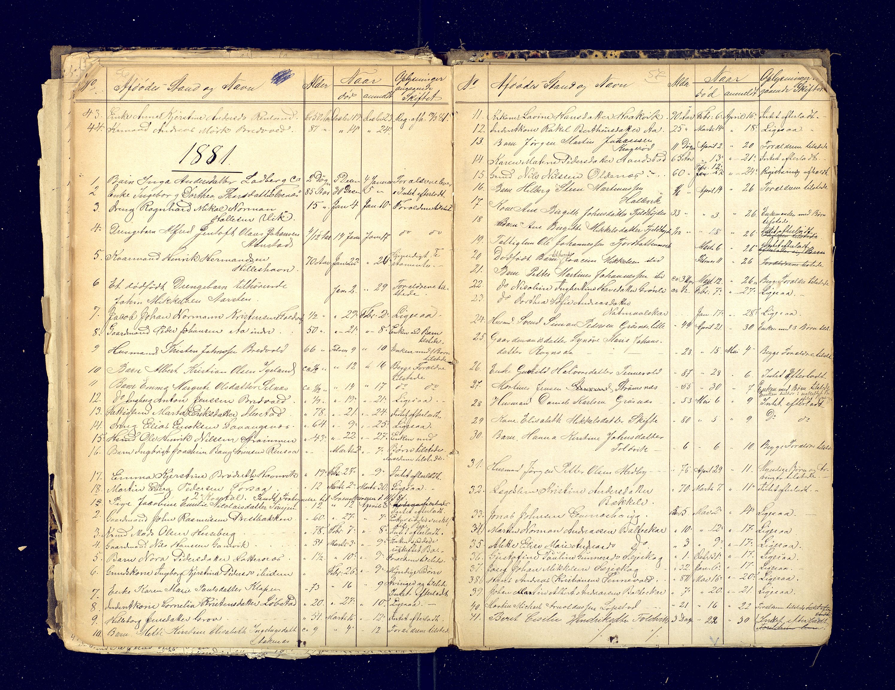 Ibestad lensmannskontor, AV/SATØ-S-1499/F/Fm/Fma/L0141: Dødsfallsprotokoll for Ibestad lensmannsdistrikt, 1863-1899, s. 56-57