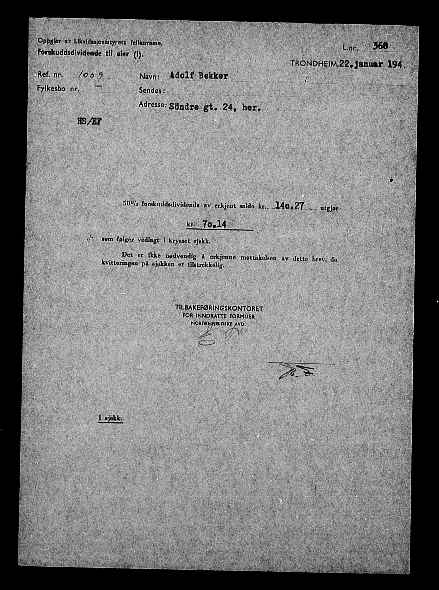 Justisdepartementet, Tilbakeføringskontoret for inndratte formuer, AV/RA-S-1564/H/Hc/Hca/L0892: --, 1945-1947, s. 293