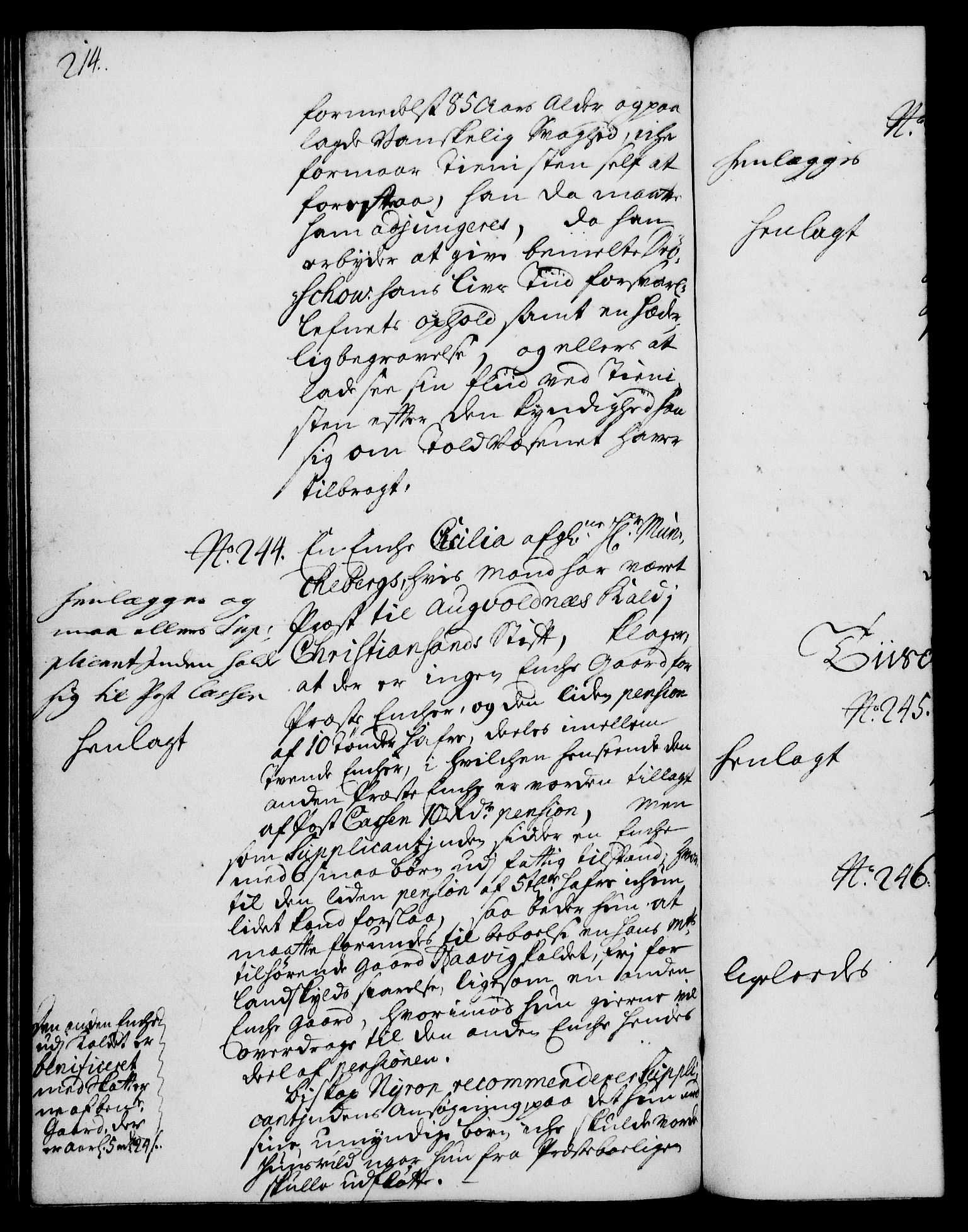 Rentekammeret, Kammerkanselliet, AV/RA-EA-3111/G/Gh/Gha/L0014: Norsk ekstraktmemorialprotokoll. Merket RK 53.59, 1731-1732, s. 214