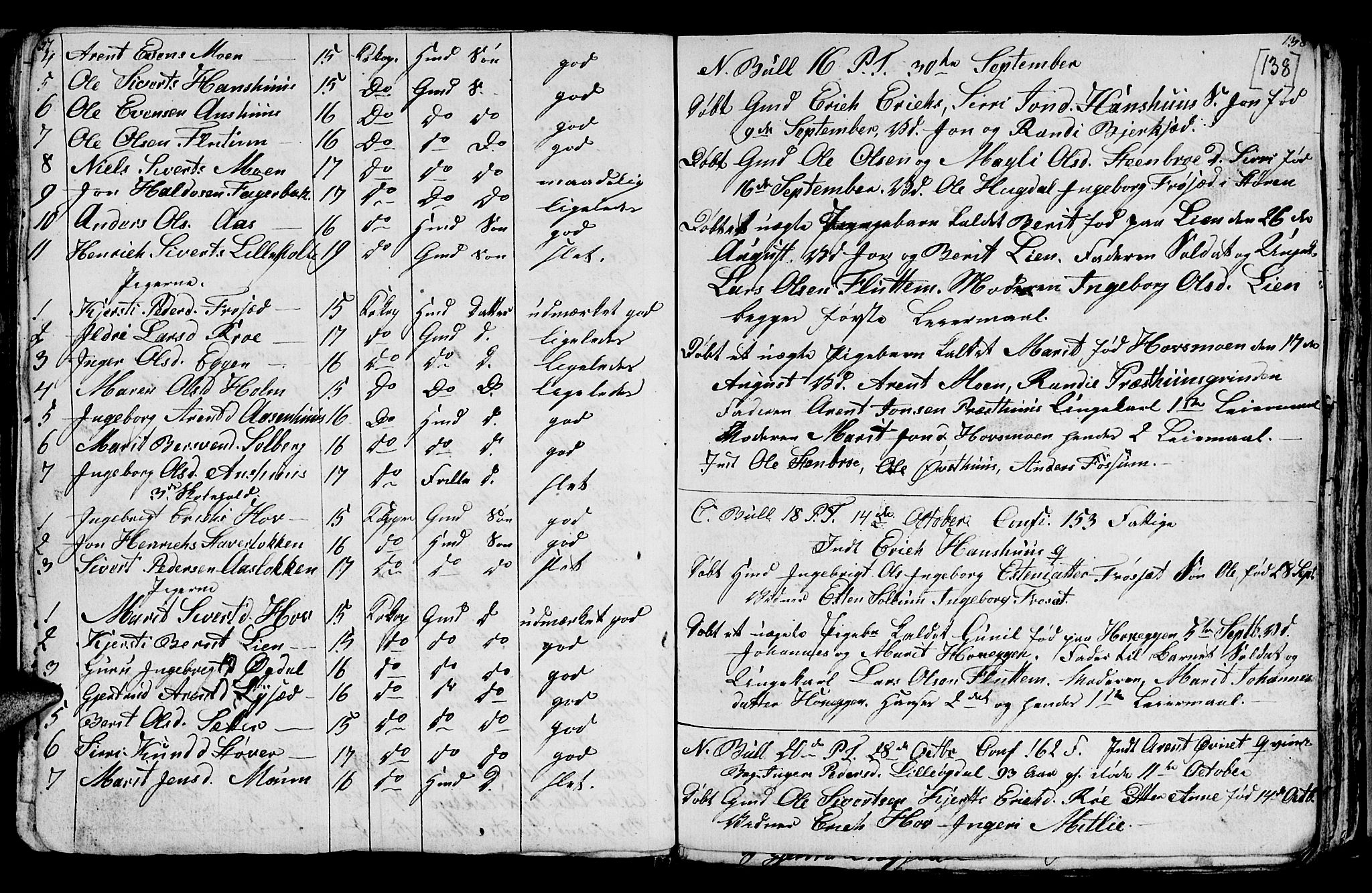 Ministerialprotokoller, klokkerbøker og fødselsregistre - Sør-Trøndelag, AV/SAT-A-1456/689/L1042: Klokkerbok nr. 689C01, 1812-1841, s. 137-138