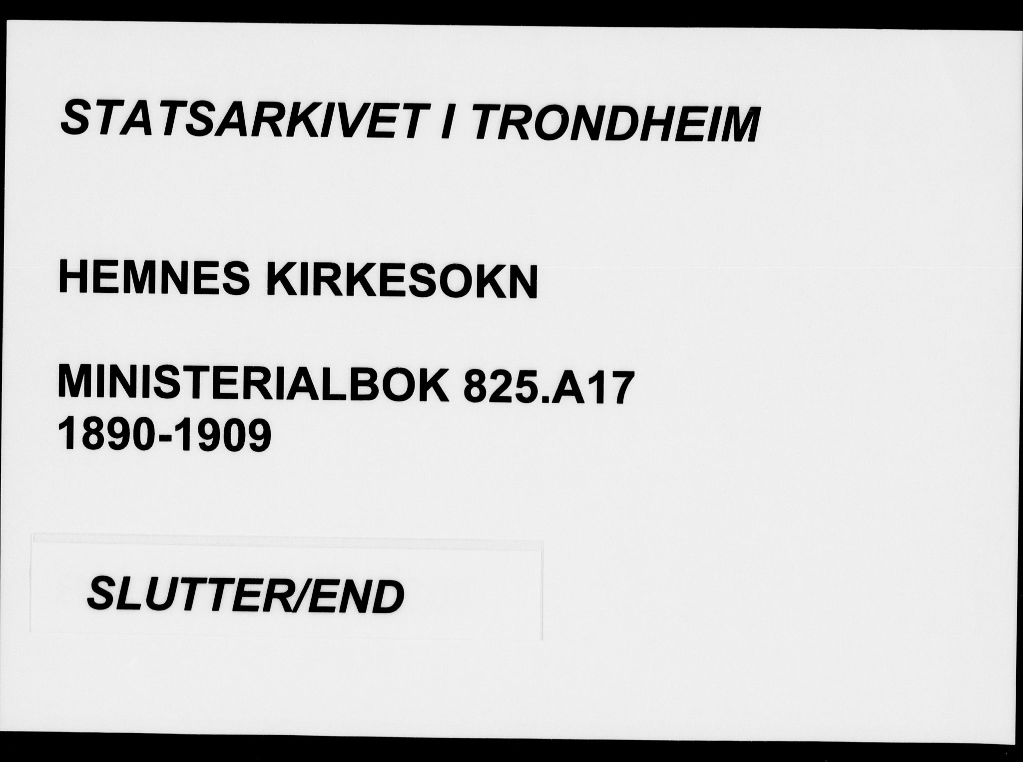 Ministerialprotokoller, klokkerbøker og fødselsregistre - Nordland, AV/SAT-A-1459/825/L0363: Ministerialbok nr. 825A17, 1890-1909