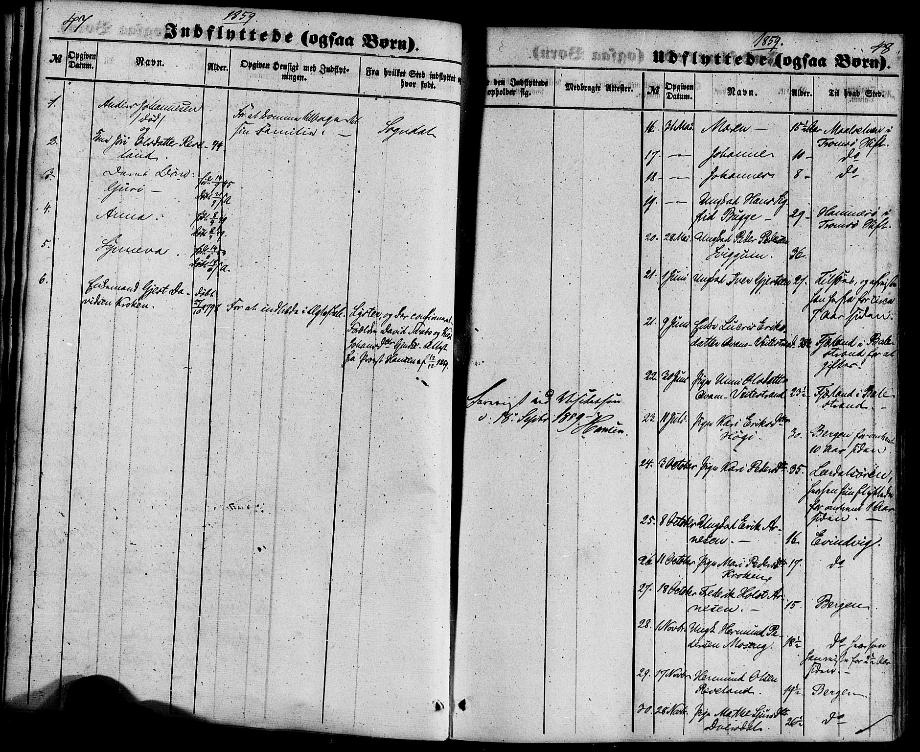 Hafslo sokneprestembete, AV/SAB-A-80301/H/Haa/Haaa/L0018: Ministerialbok nr. A 18, 1853-1886, s. 46-47