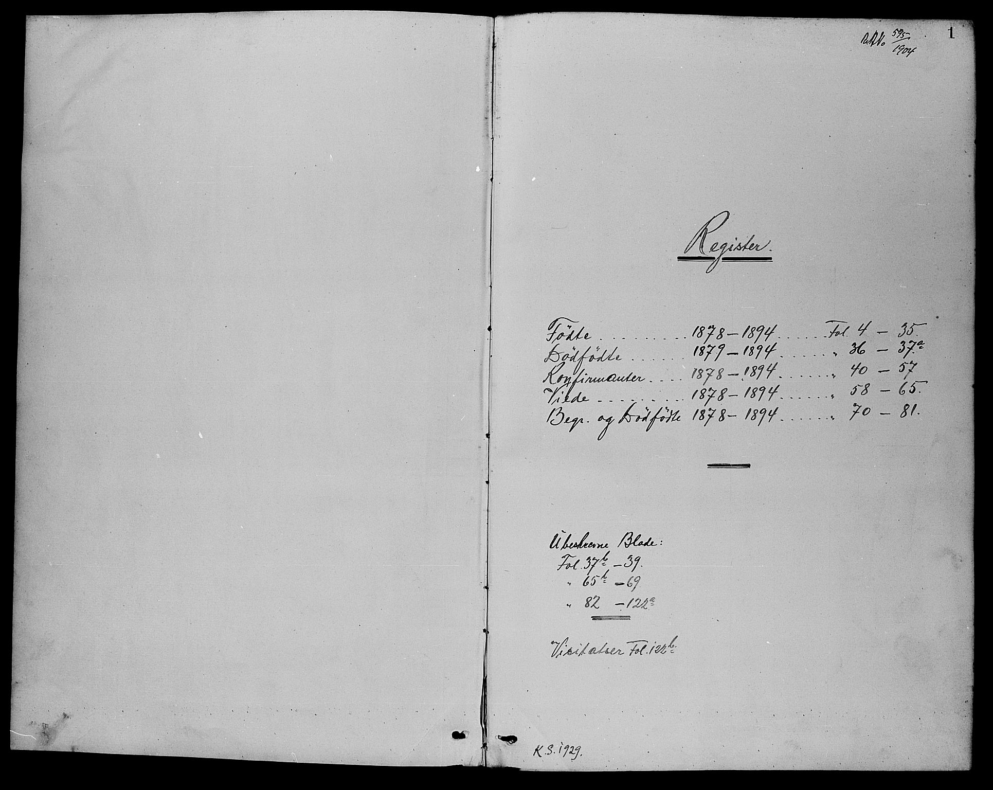 Sirdal sokneprestkontor, SAK/1111-0036/F/Fb/Fbb/L0003: Klokkerbok nr. B 3, 1878-1894, s. 1