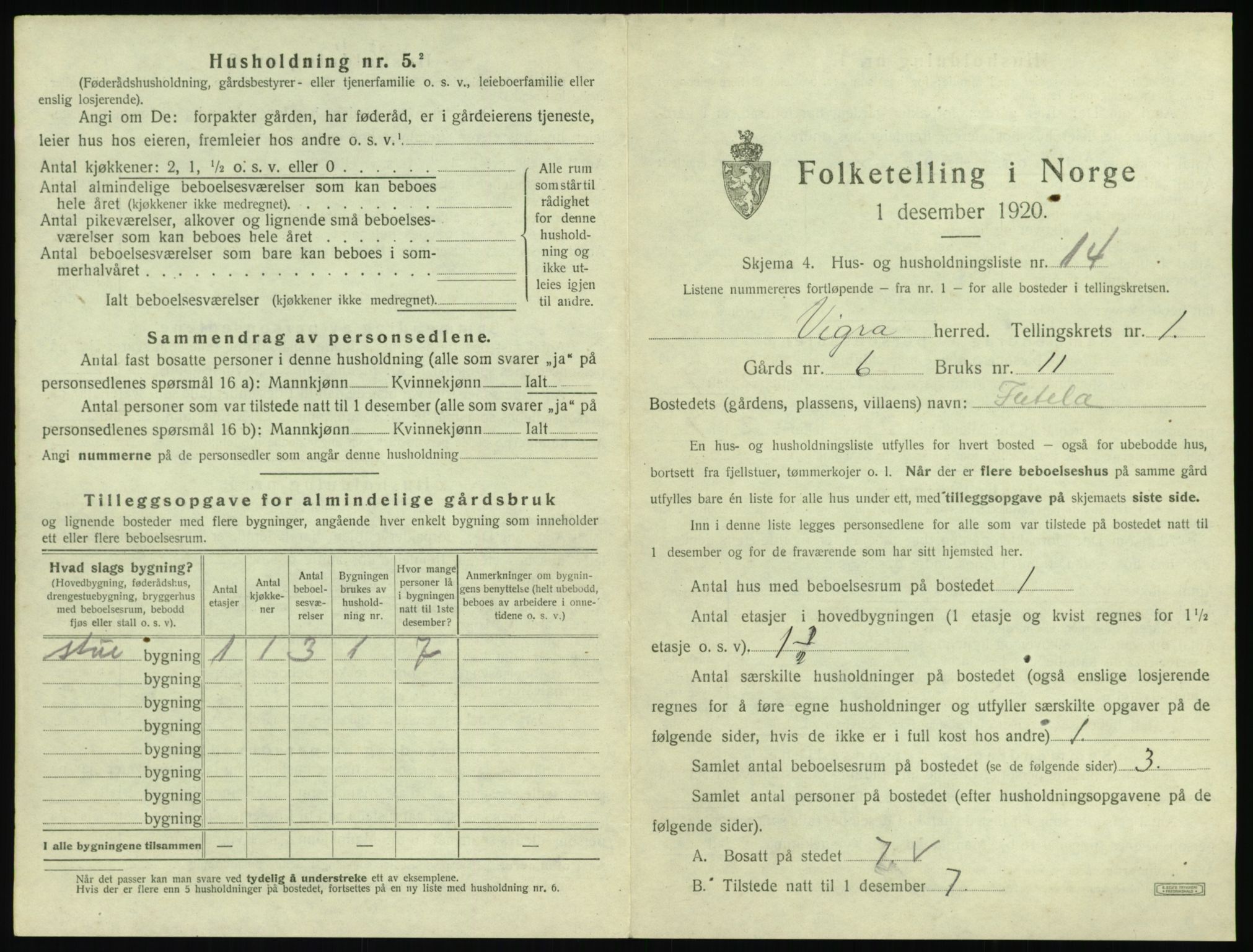 SAT, Folketelling 1920 for 1533 Vigra herred, 1920, s. 48