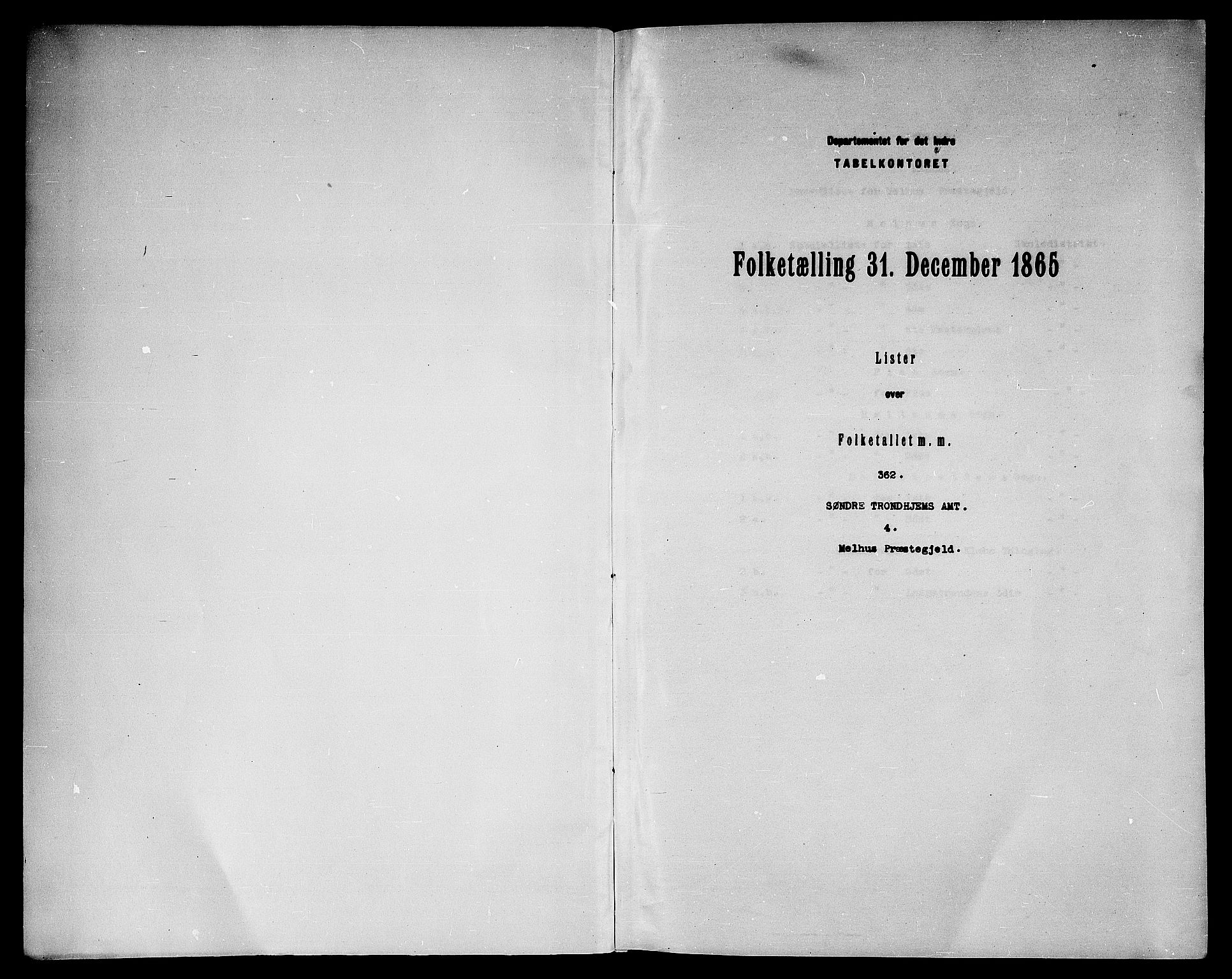 RA, Folketelling 1865 for 1653P Melhus prestegjeld, 1865, s. 3