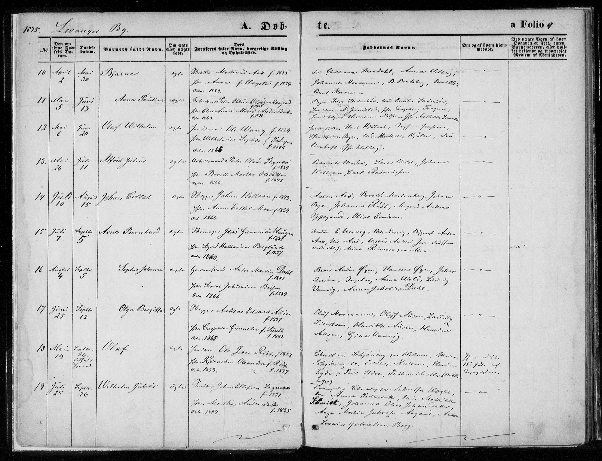 Ministerialprotokoller, klokkerbøker og fødselsregistre - Nord-Trøndelag, AV/SAT-A-1458/720/L0187: Ministerialbok nr. 720A04 /1, 1875-1879, s. 4