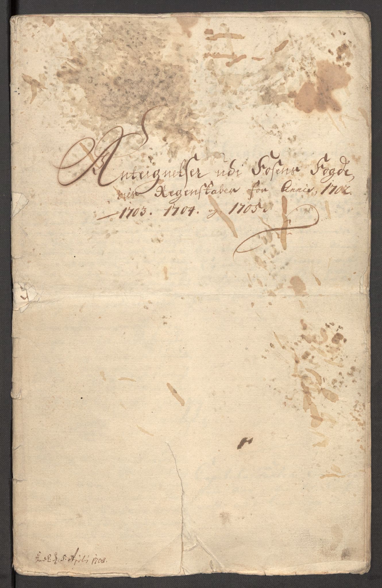 Rentekammeret inntil 1814, Reviderte regnskaper, Fogderegnskap, AV/RA-EA-4092/R57/L3856: Fogderegnskap Fosen, 1704-1705, s. 378