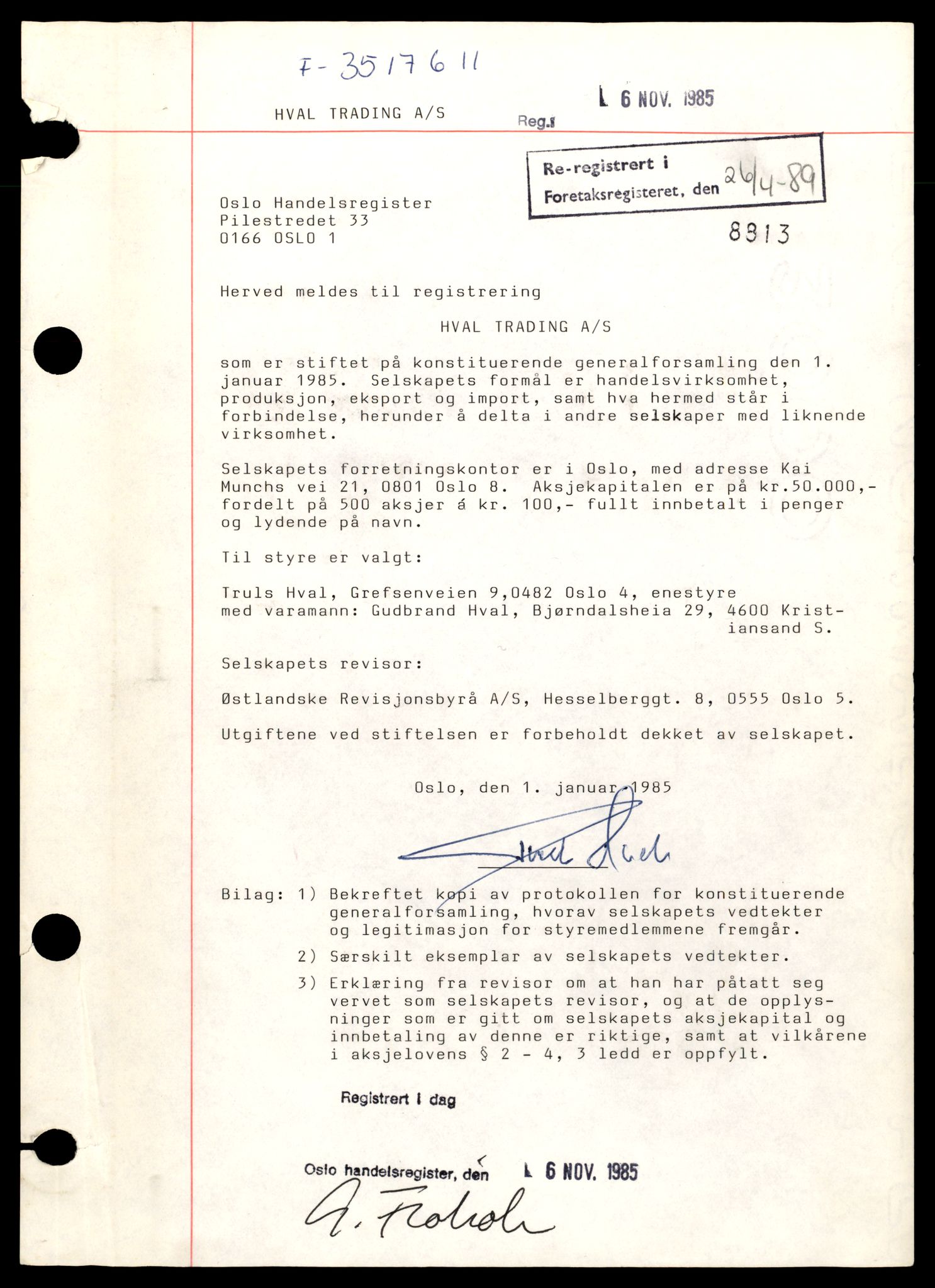 Oslo byfogd, Handelsregisteret, AV/SAT-A-10867/G/Gb/Gba/L0107: Aksjeselskap, Hv-Id, 1944-1990