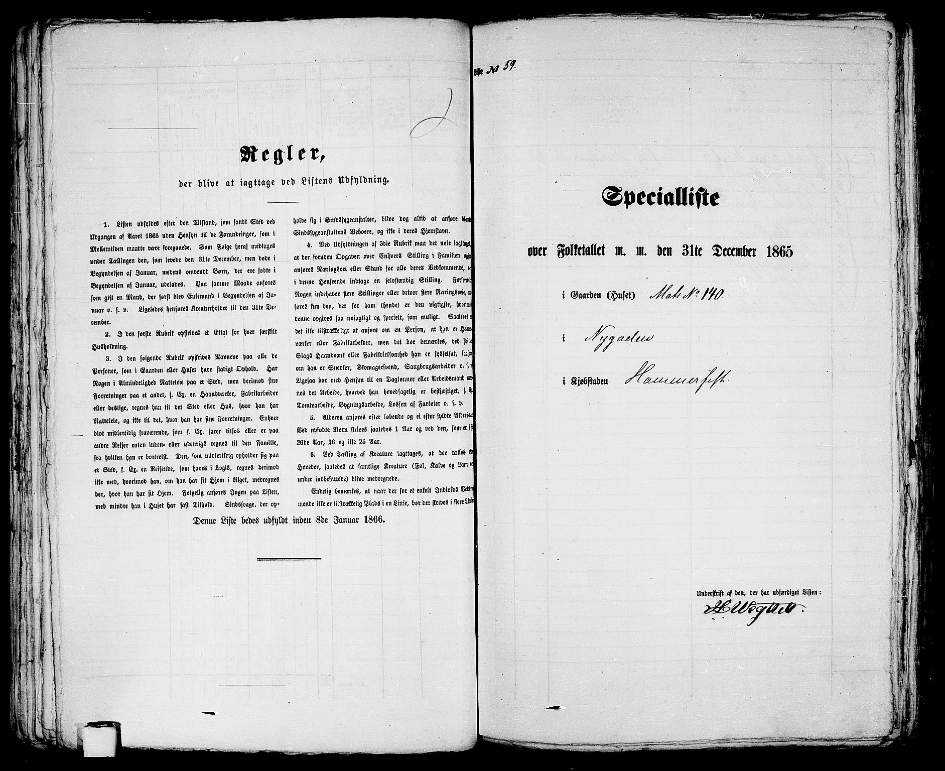 RA, Folketelling 1865 for 2001B Hammerfest prestegjeld, Hammerfest kjøpstad, 1865, s. 125