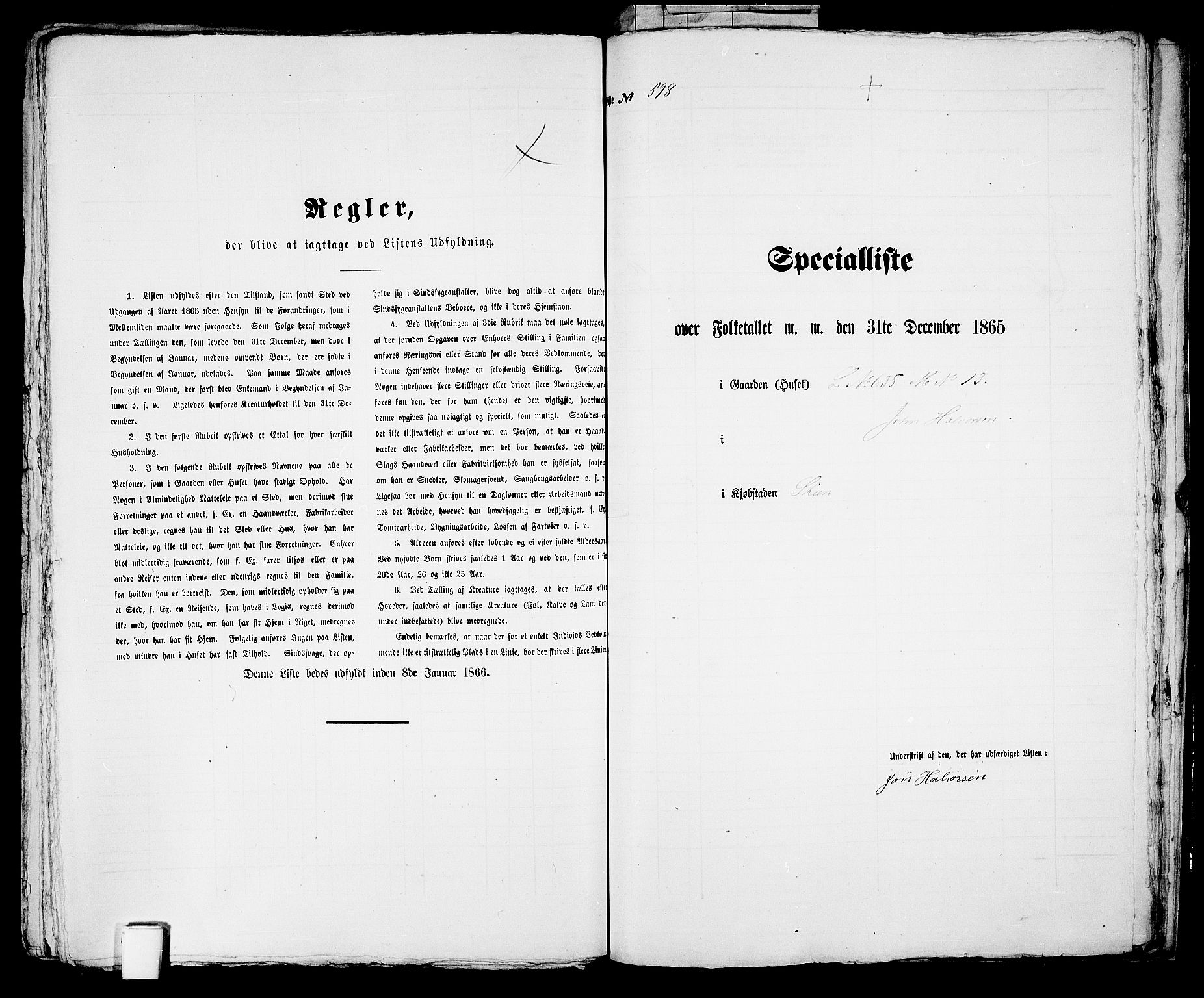 RA, Folketelling 1865 for 0806P Skien prestegjeld, 1865, s. 1232