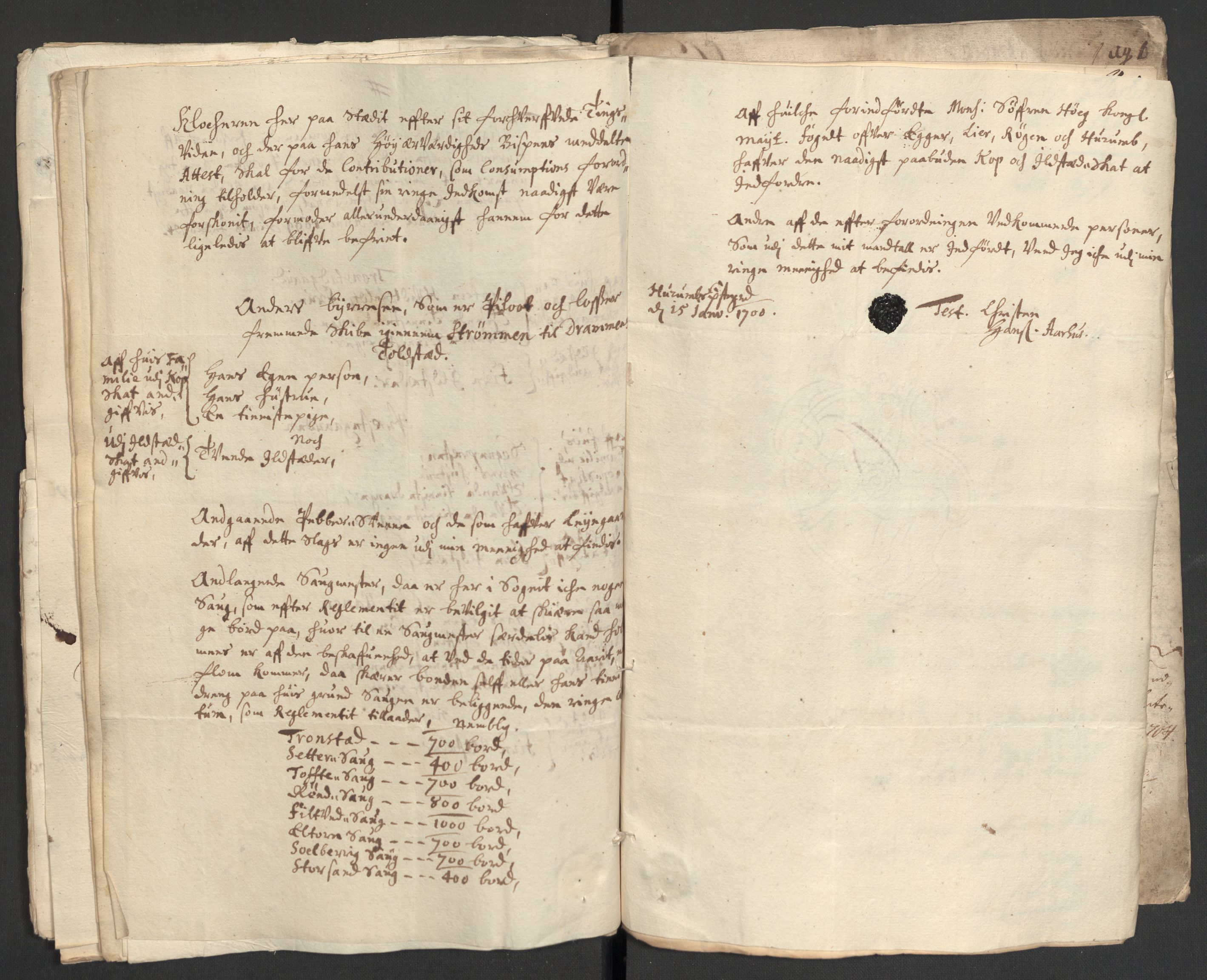 Rentekammeret inntil 1814, Reviderte regnskaper, Fogderegnskap, RA/EA-4092/R30/L1697: Fogderegnskap Hurum, Røyken, Eiker og Lier, 1700-1701, s. 37