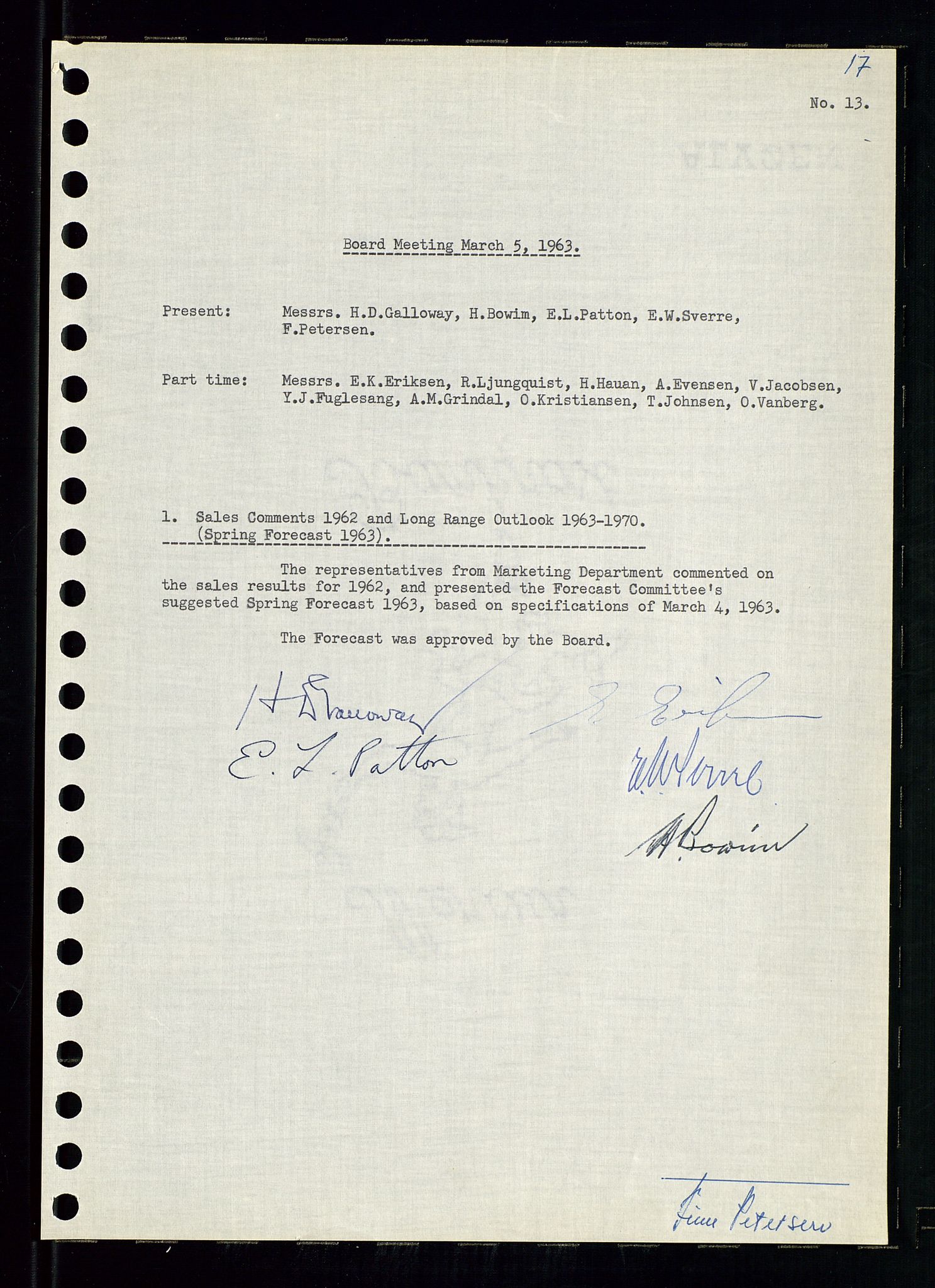 Pa 0982 - Esso Norge A/S, SAST/A-100448/A/Aa/L0001/0004: Den administrerende direksjon Board minutes (styrereferater) / Den administrerende direksjon Board minutes (styrereferater), 1963-1964, s. 245