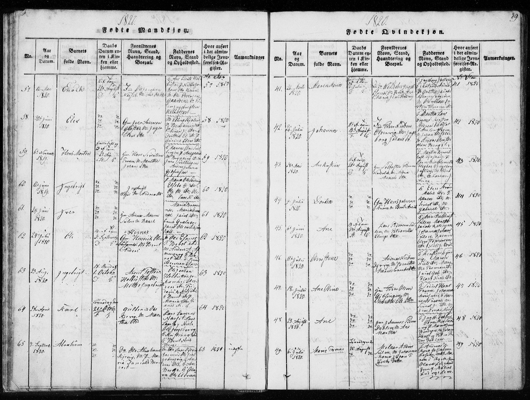 Ministerialprotokoller, klokkerbøker og fødselsregistre - Sør-Trøndelag, AV/SAT-A-1456/634/L0527: Ministerialbok nr. 634A03, 1818-1826, s. 29