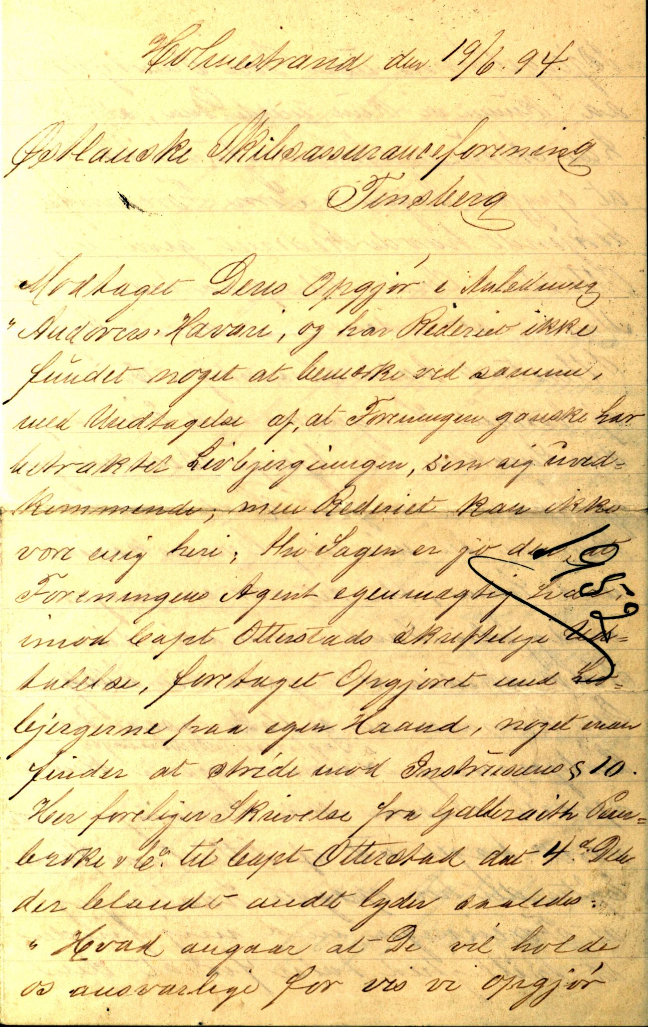 Pa 63 - Østlandske skibsassuranceforening, VEMU/A-1079/G/Ga/L0030/0001: Havaridokumenter / Leif, Korsvei, Margret, Mangerton, Mathilde, Island, Andover, 1893, s. 262